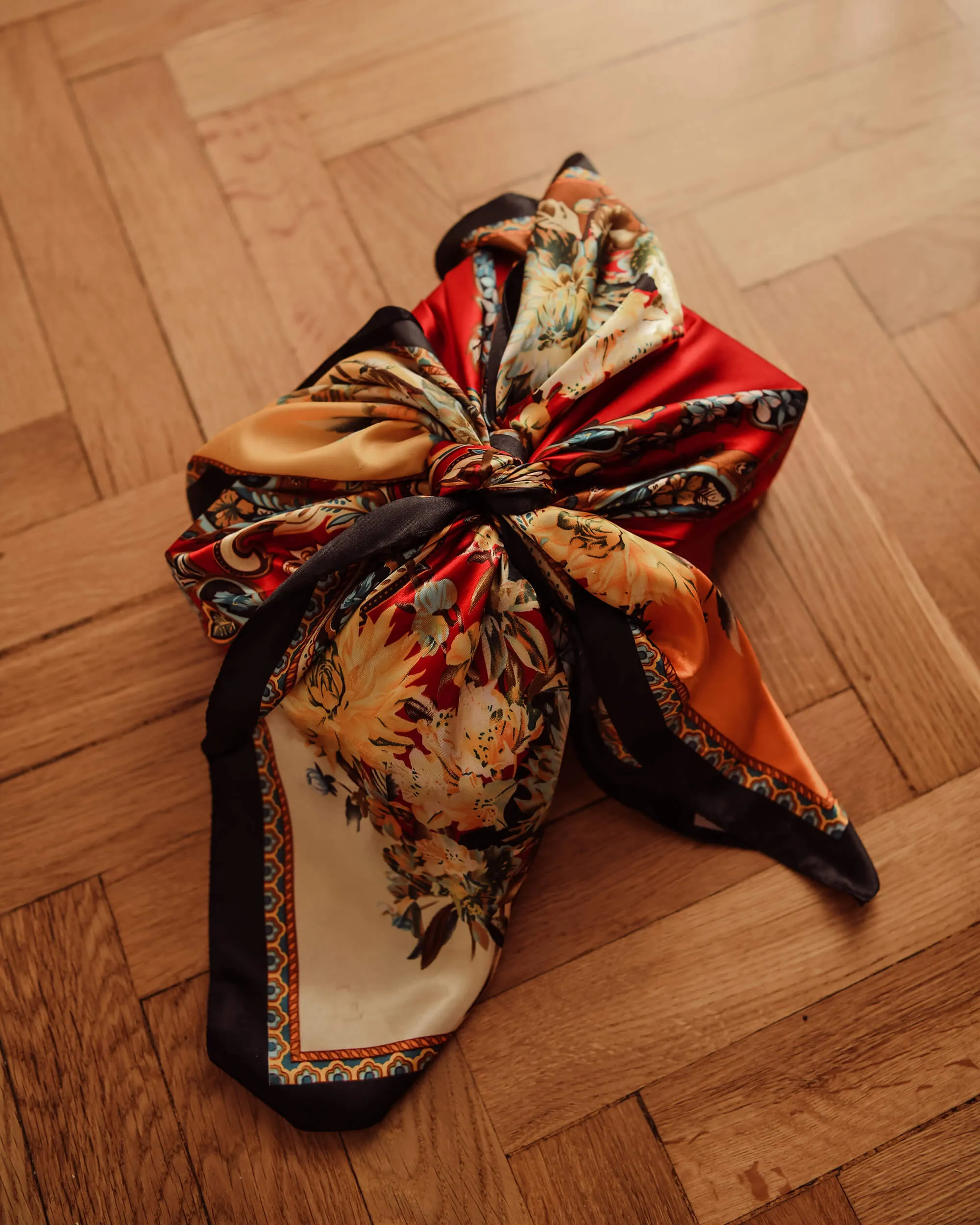 Agatha Floral & Paisley Square Scarf sold by Rock n Rose product image thumbnail 3