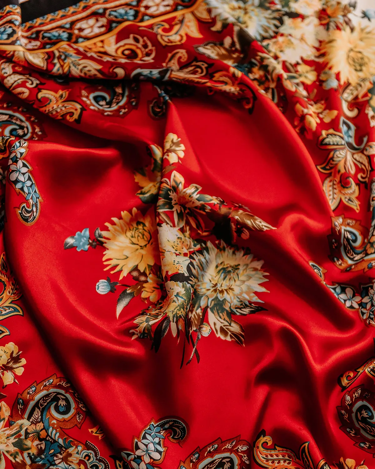 Agatha Floral & Paisley Square Scarf sold by Rock n Rose product image thumbnail 4