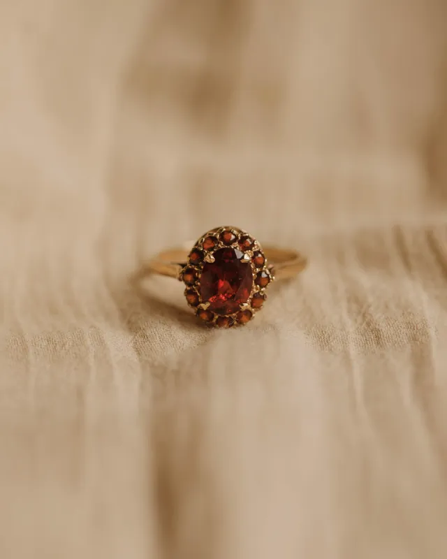 Genevieve 1989 9ct Gold Garnet Ring sold by Rock n Rose