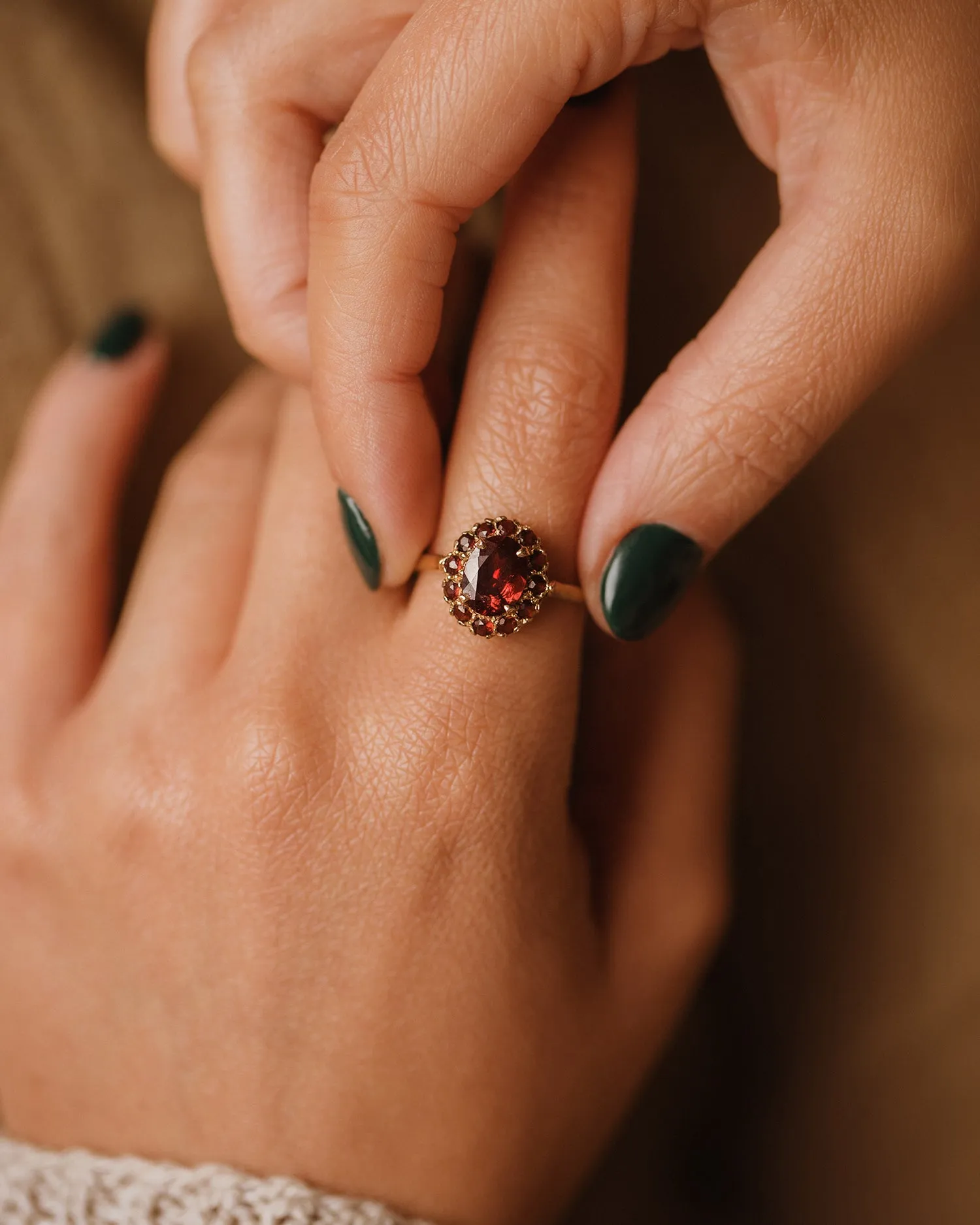 Genevieve 1989 9ct Gold Garnet Ring sold by Rock n Rose product image thumbnail 2