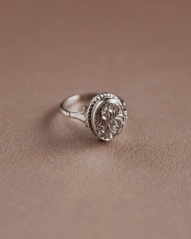 Claudia Sterling Silver Locket Ring sold by Rock n Rose