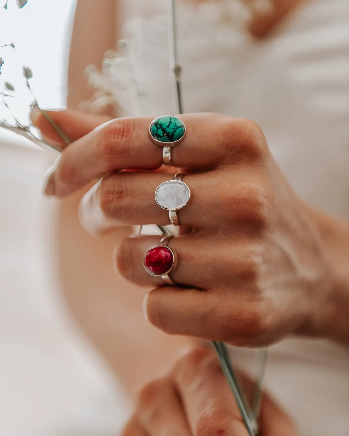 Ebba Sterling Silver Gemstone Ring - Turquoise sold by Rock n Rose product image thumbnail 5