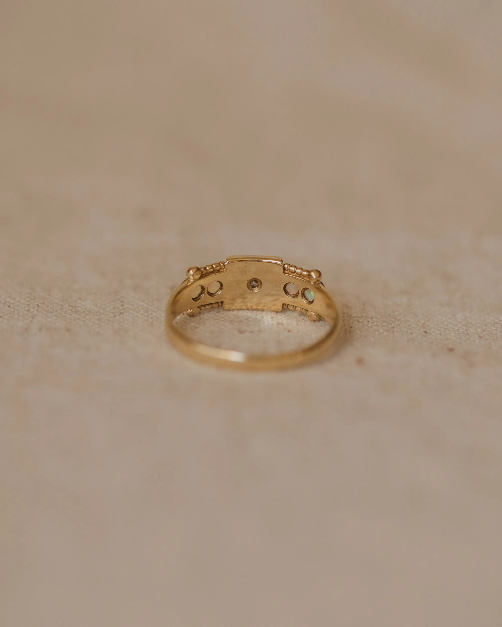 Florrie Vintage 9ct Gold Opal & Diamond Ring sold by Rock n Rose product image thumbnail 5