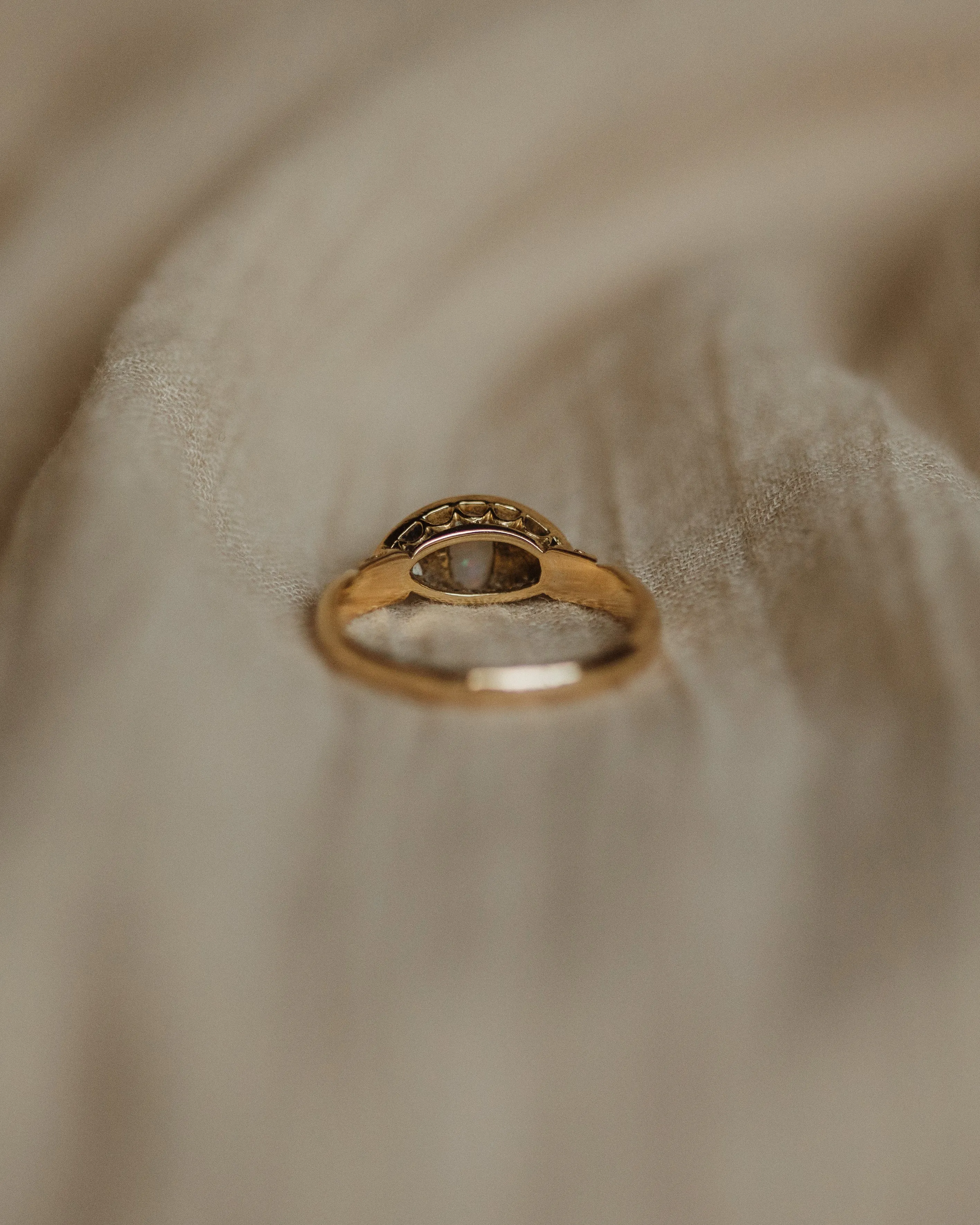 Wren 1893 Antique 18ct Gold Opal & Pearl Cluster Ring sold by Rock n Rose product image thumbnail 5