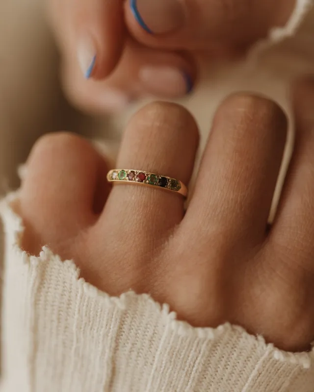 Nina 1992 Vintage 9ct Gold Dearest Acrostic Ring sold by Rock n Rose