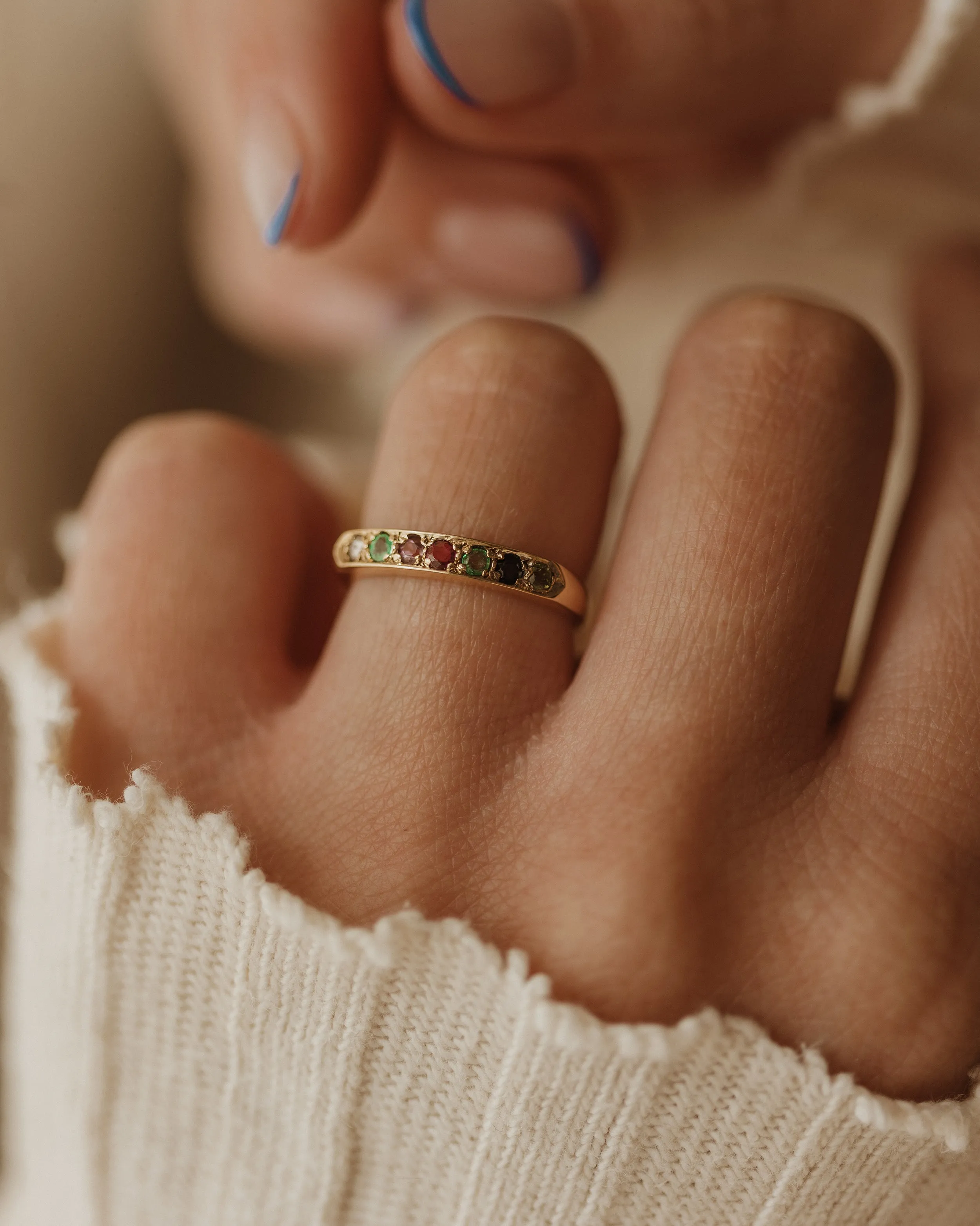 Nina 1992 Vintage 9ct Gold Dearest Acrostic Ring sold by Rock n Rose