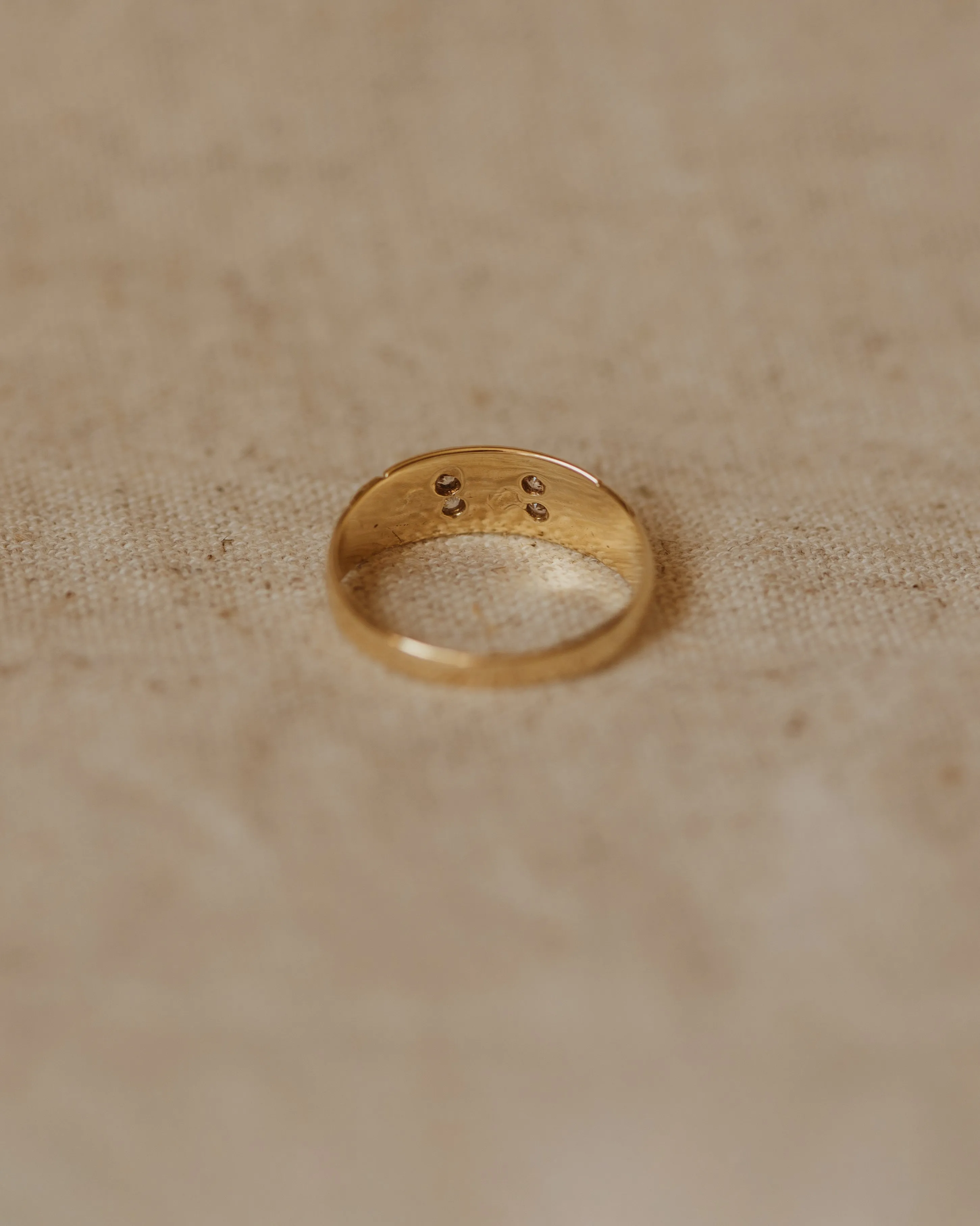 Eliza 1975 9ct Gold Coral & Diamond Ring sold by Rock n Rose product image thumbnail 5