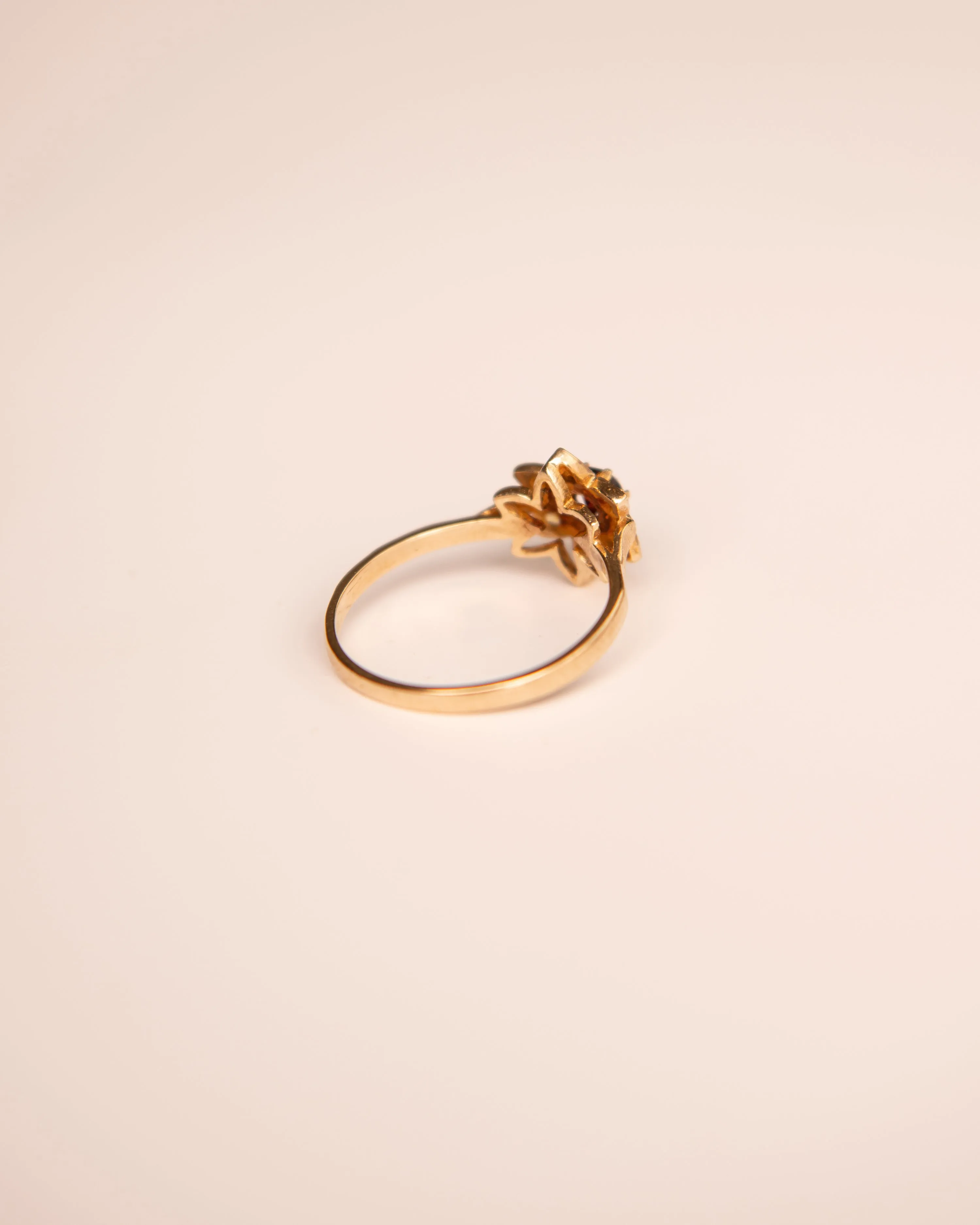 Dahlia 9ct Gold Garnet Flower Ring sold by Rock n Rose product image thumbnail 5