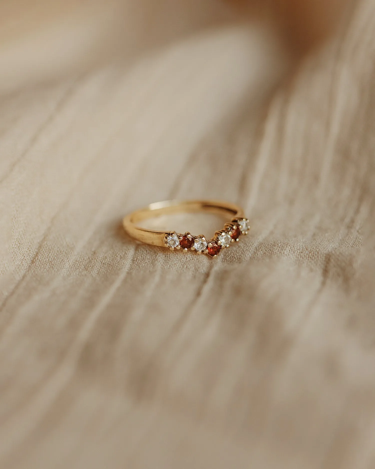 Constance 1975 9ct Gold Garnet Ring sold by Rock n Rose product image thumbnail 2