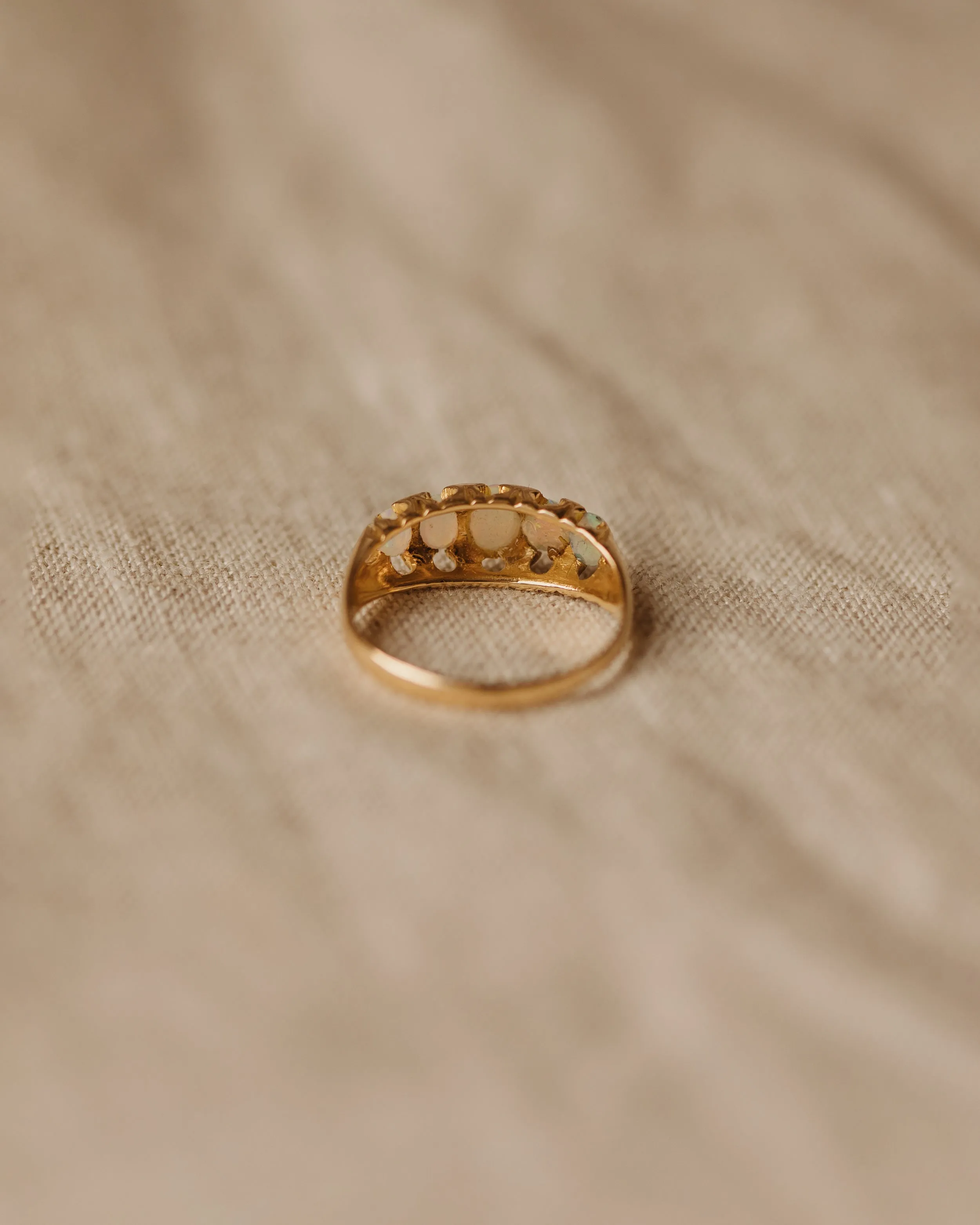 Alexandra Antique 18ct Gold Five Stone Opal Ring sold by Rock n Rose product image thumbnail 5