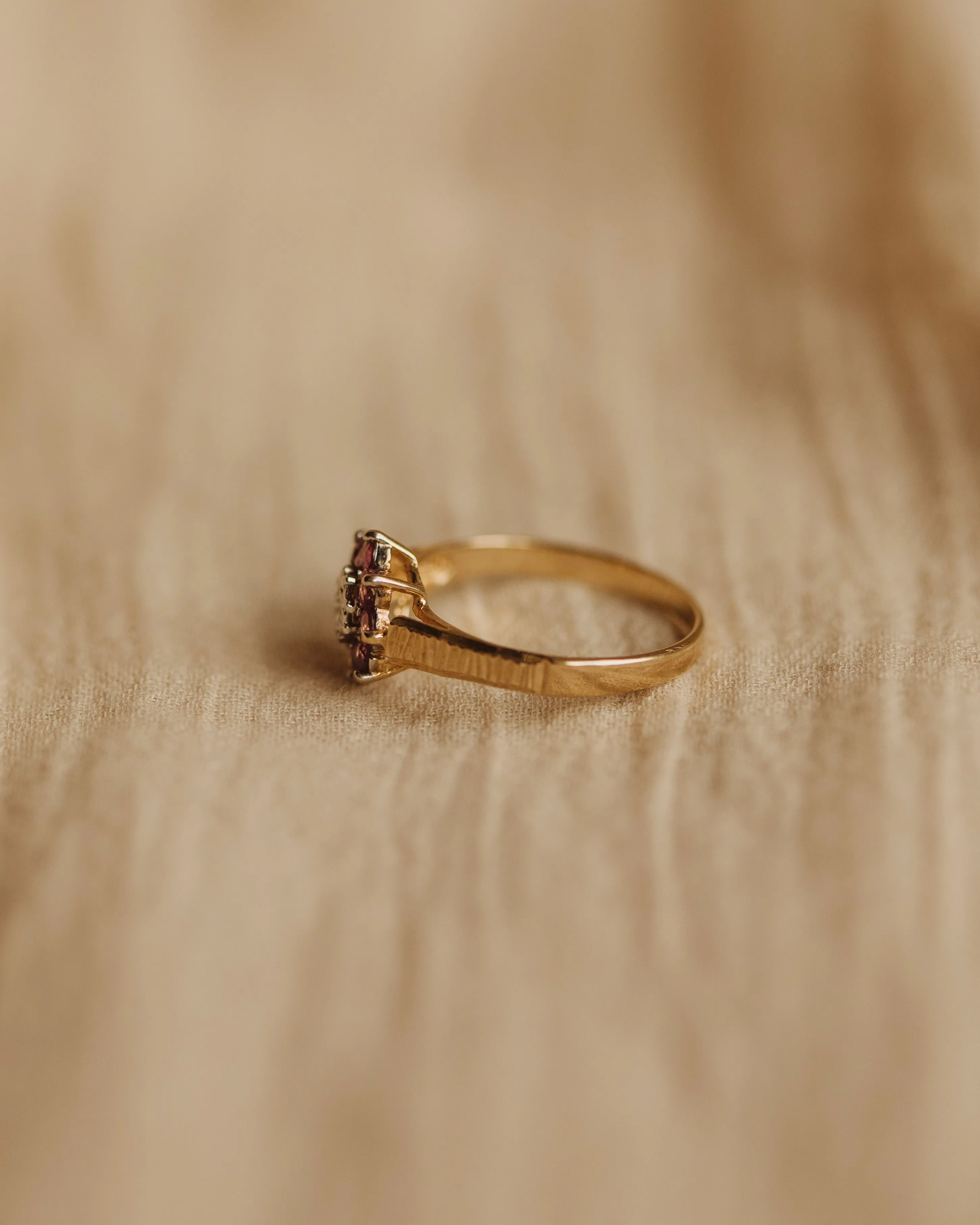 Rosalind Vintage 9ct Gold Ruby & Diamond Ring sold by Rock n Rose product image thumbnail 3