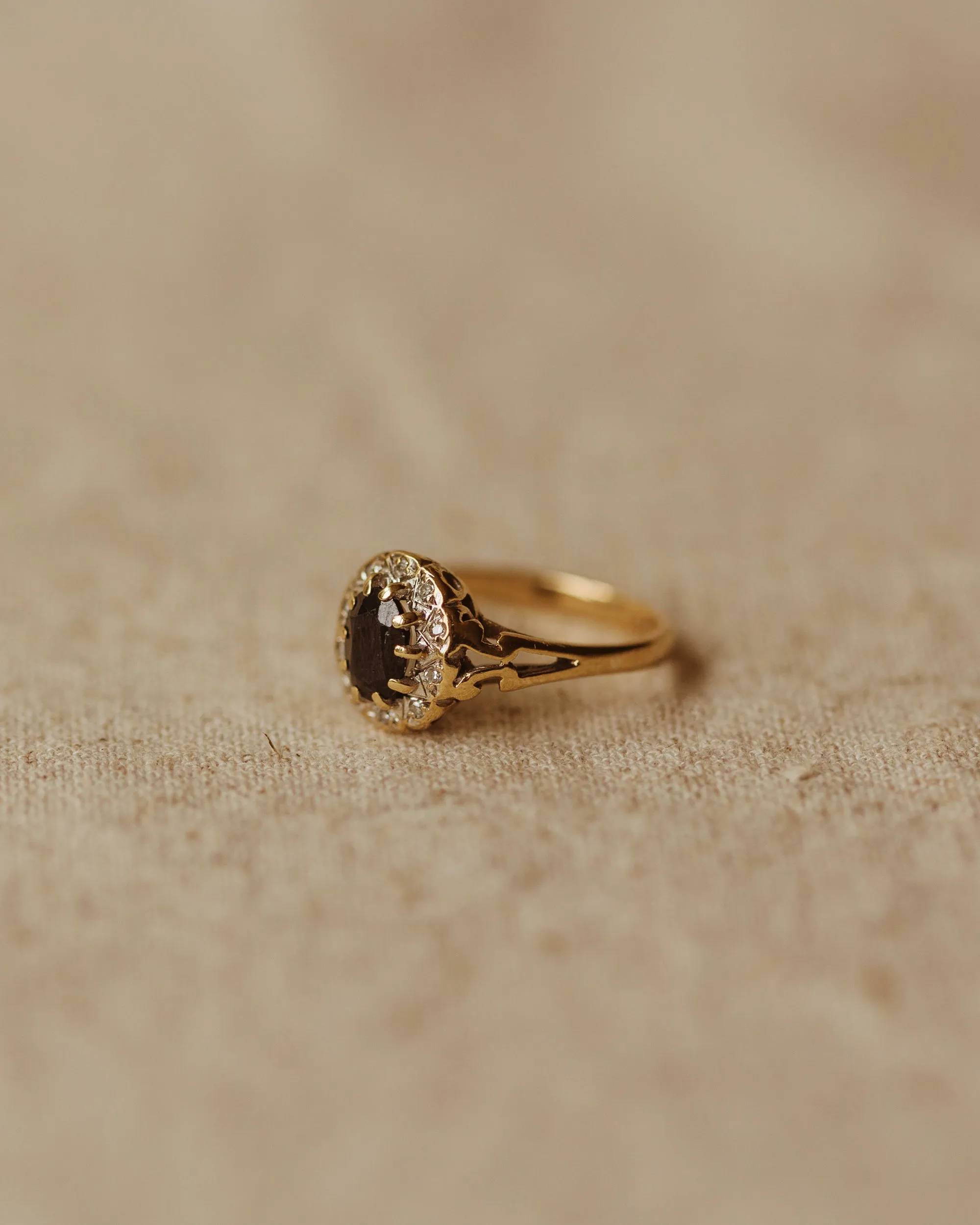 Vera Vintage 9ct Gold Sapphire & Diamond Ring sold by Rock n Rose product image thumbnail 3