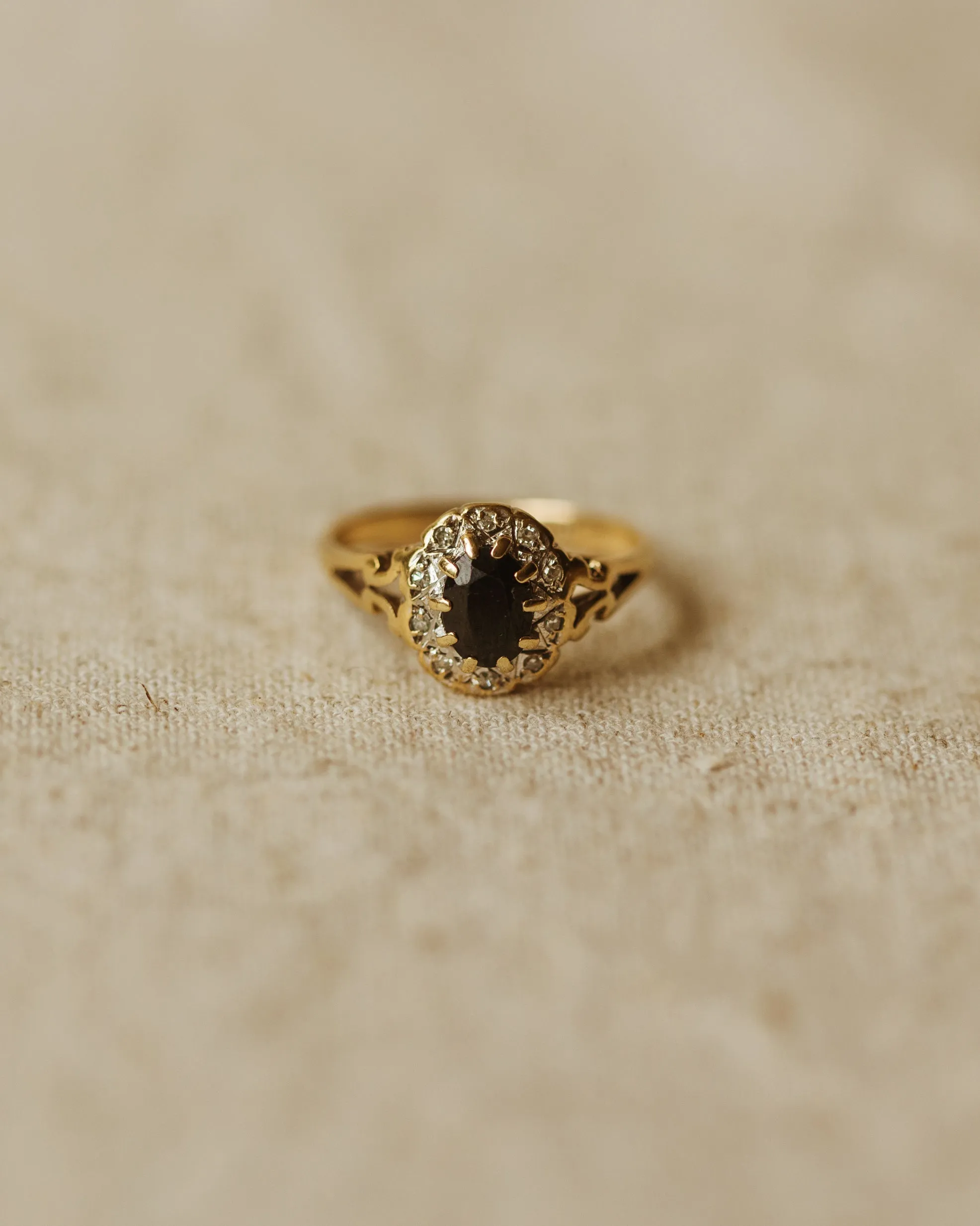 Vera Vintage 9ct Gold Sapphire & Diamond Ring sold by Rock n Rose product image thumbnail 2