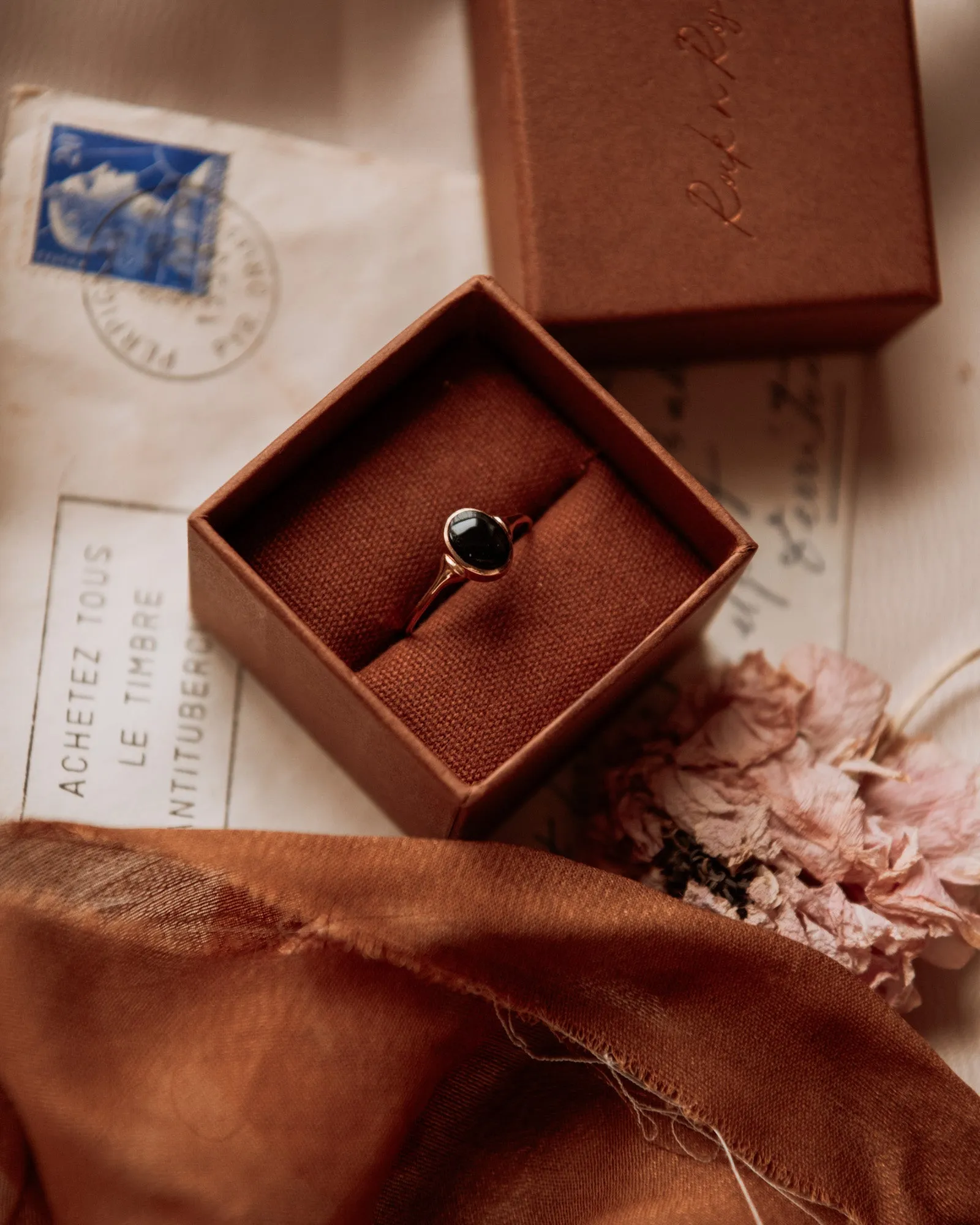 Selma 9ct Gold Onyx Ring sold by Rock n Rose product image thumbnail 5