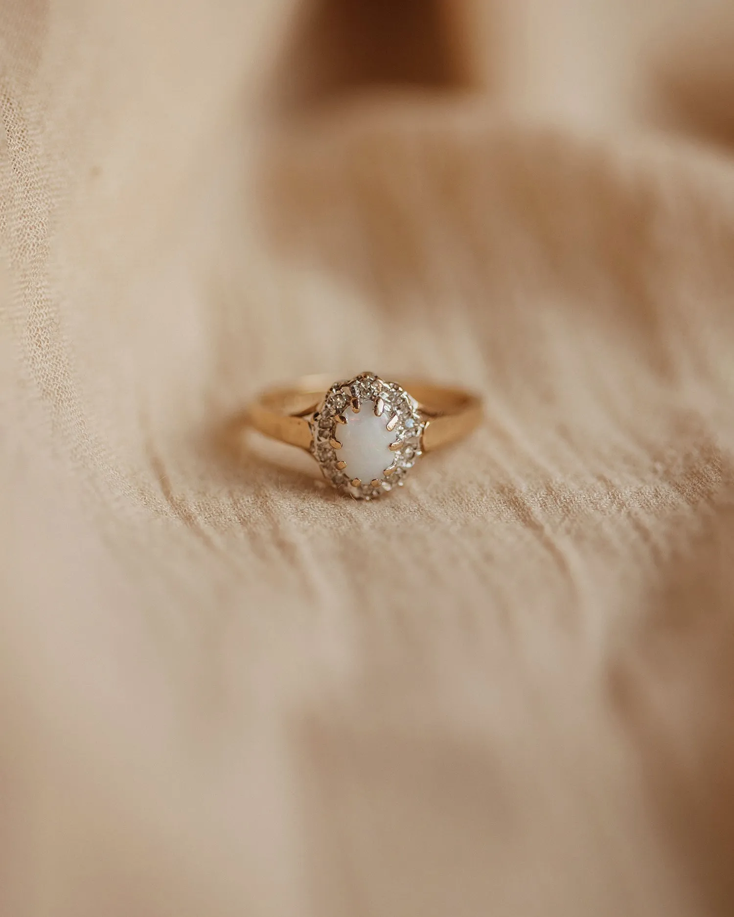 Rosemary 9ct Gold Opal & Diamond Ring sold by Rock n Rose product image thumbnail 2