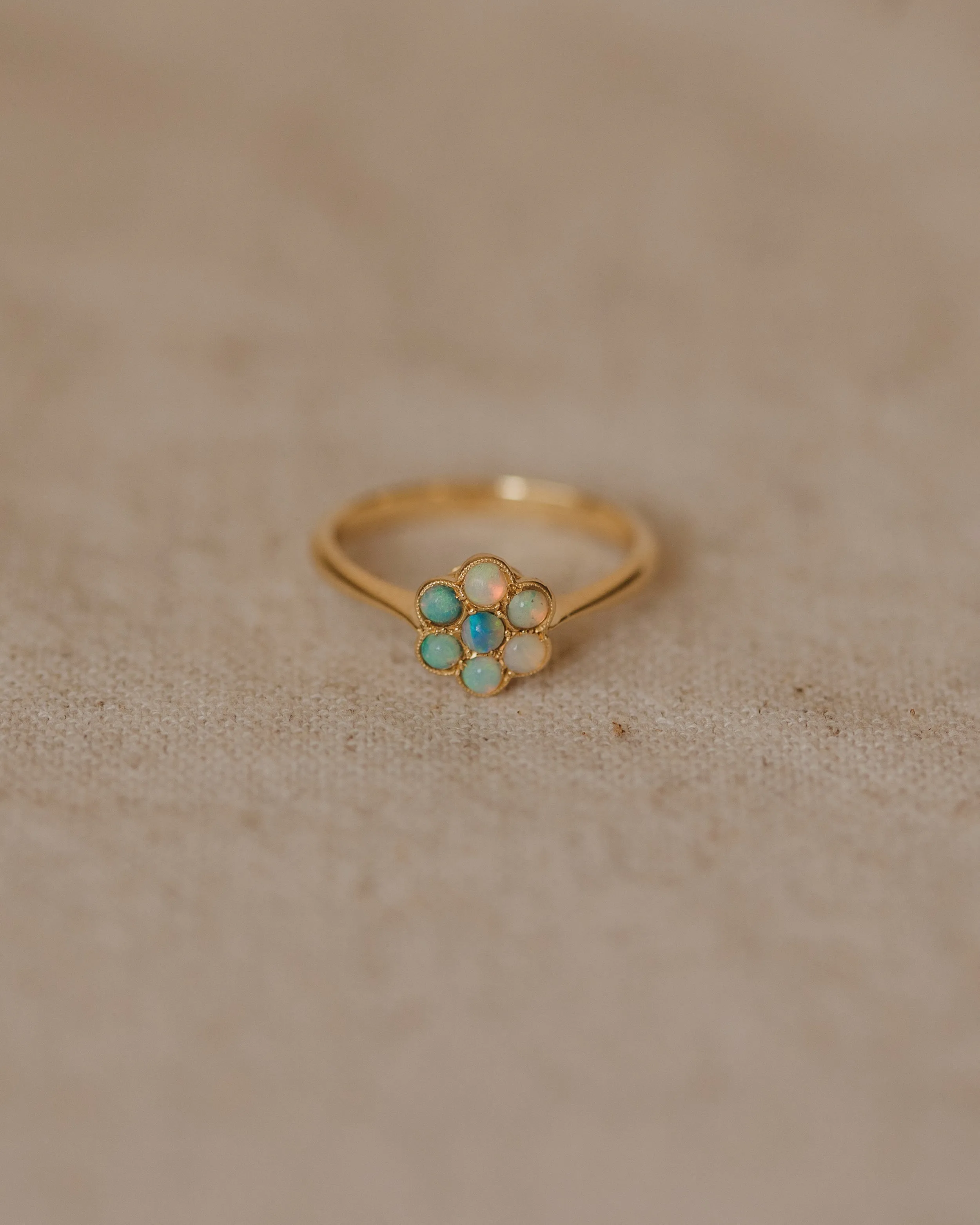Bessie Vintage 18ct Gold Opal Cluster Ring sold by Rock n Rose product image thumbnail 3