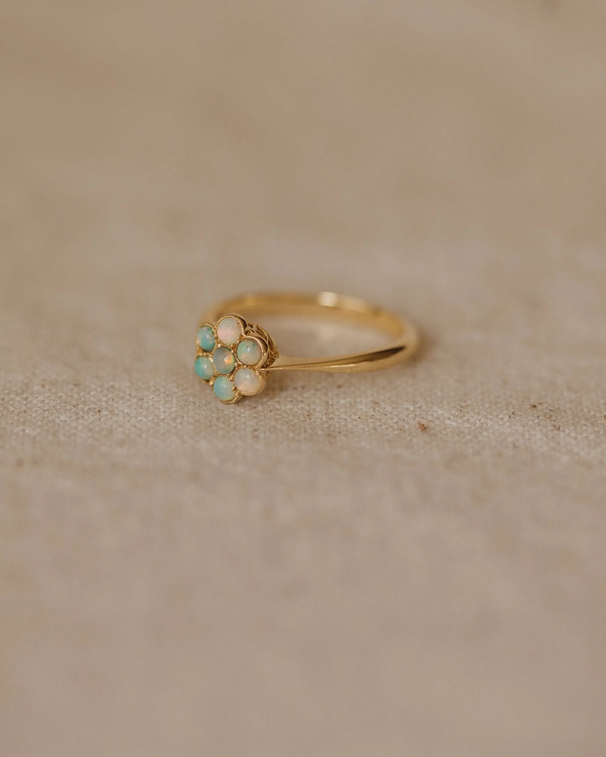 Bessie Vintage 18ct Gold Opal Cluster Ring sold by Rock n Rose product image thumbnail 4