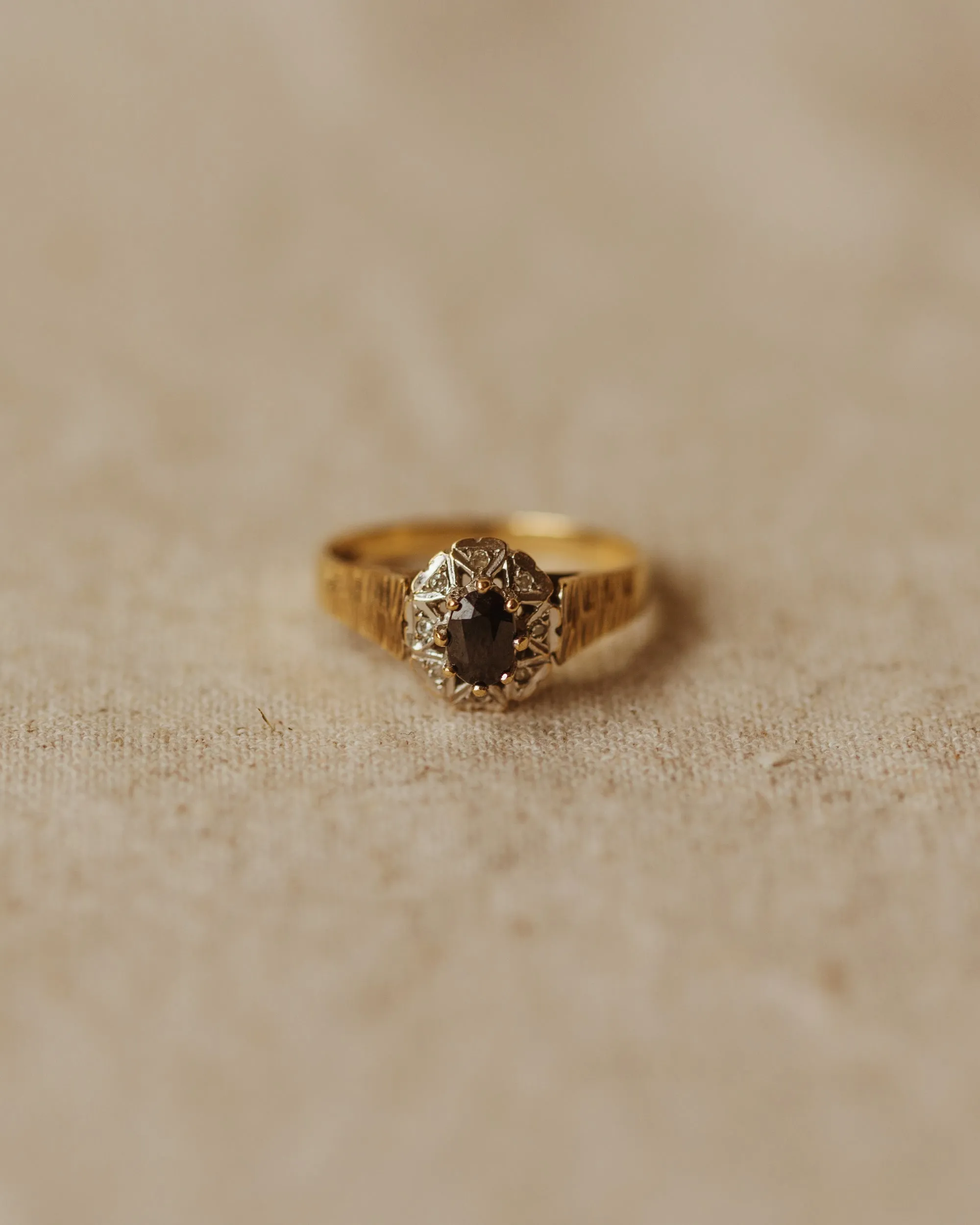 Nell Vintage 9ct Gold Sapphire & Diamond Ring sold by Rock n Rose