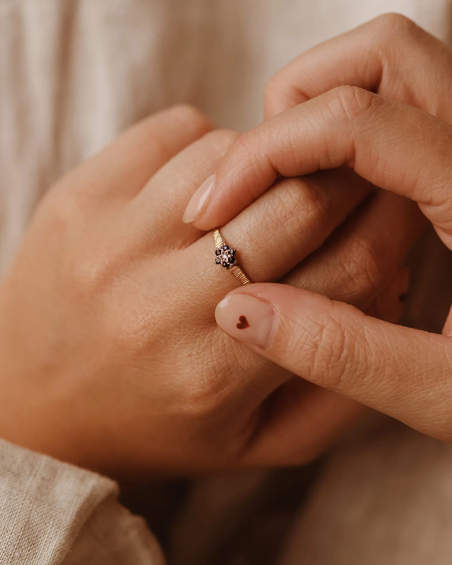 Dolly 9ct Gold Sapphire & Diamond Ring sold by Rock n Rose