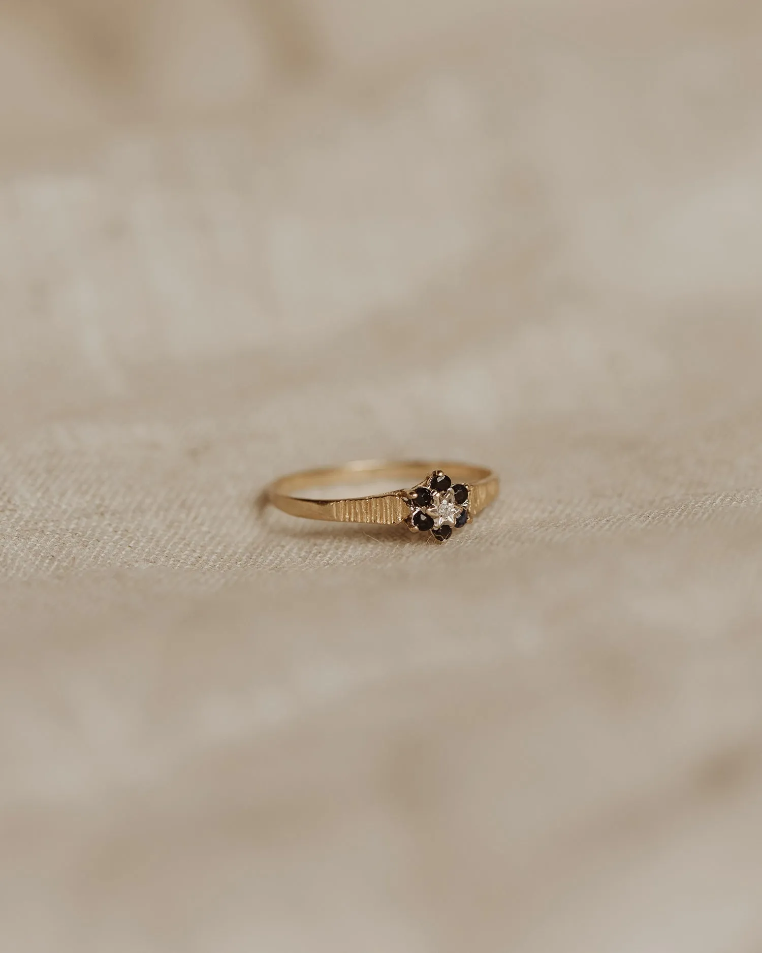 Dolly 9ct Gold Sapphire & Diamond Ring sold by Rock n Rose product image thumbnail 3