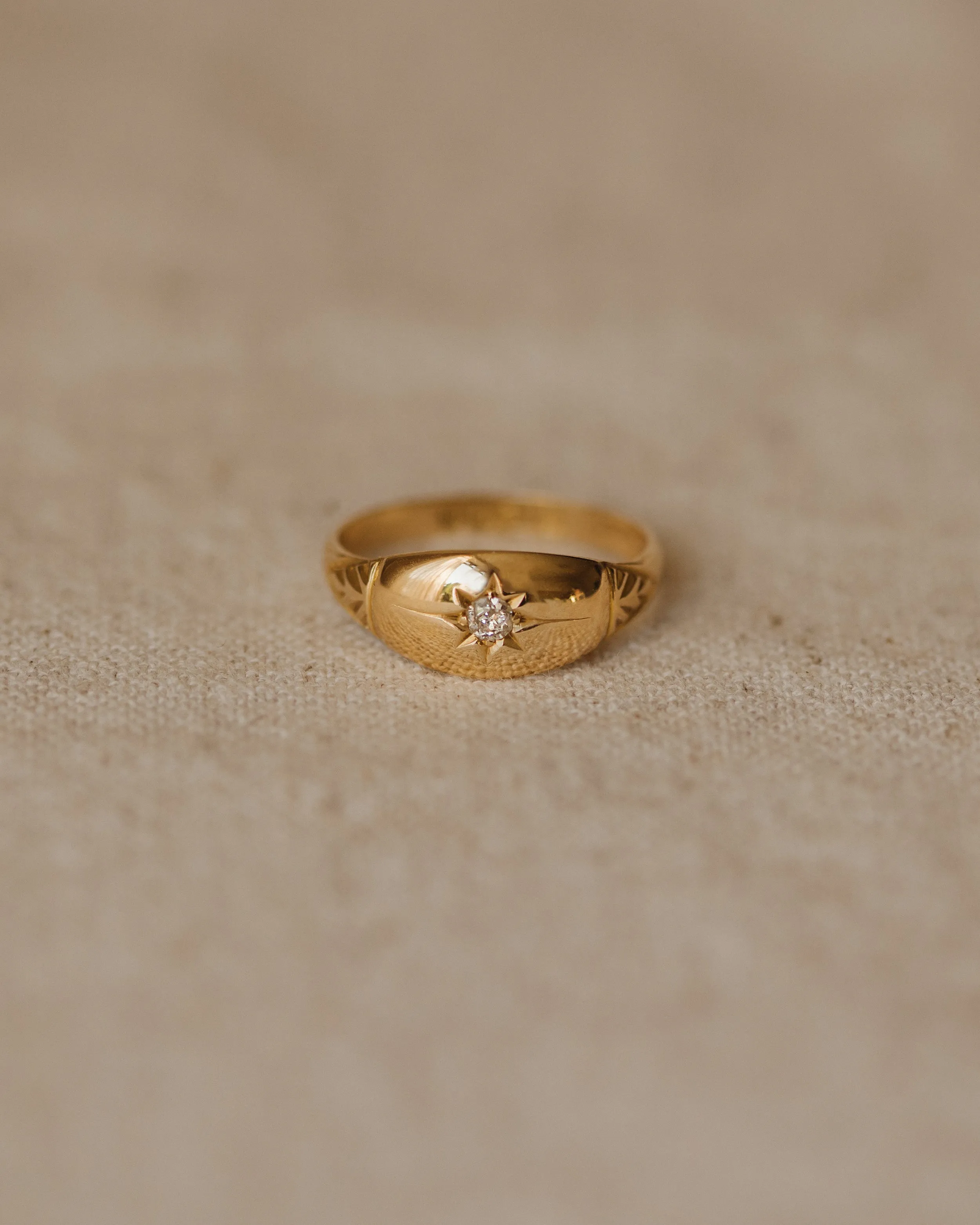 Tillie 1904 Edwardian 18ct Gold Star Set Diamond Ring sold by Rock n Rose product image thumbnail 2