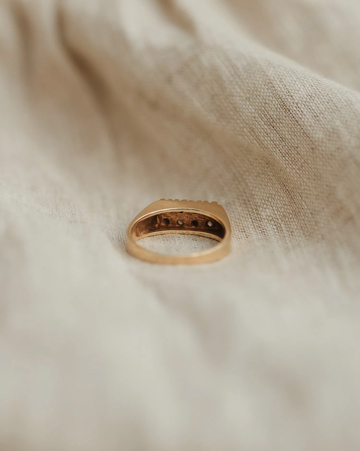 Yvette 1976 9ct Gold Sapphire & Diamond Ring sold by Rock n Rose product image thumbnail 5