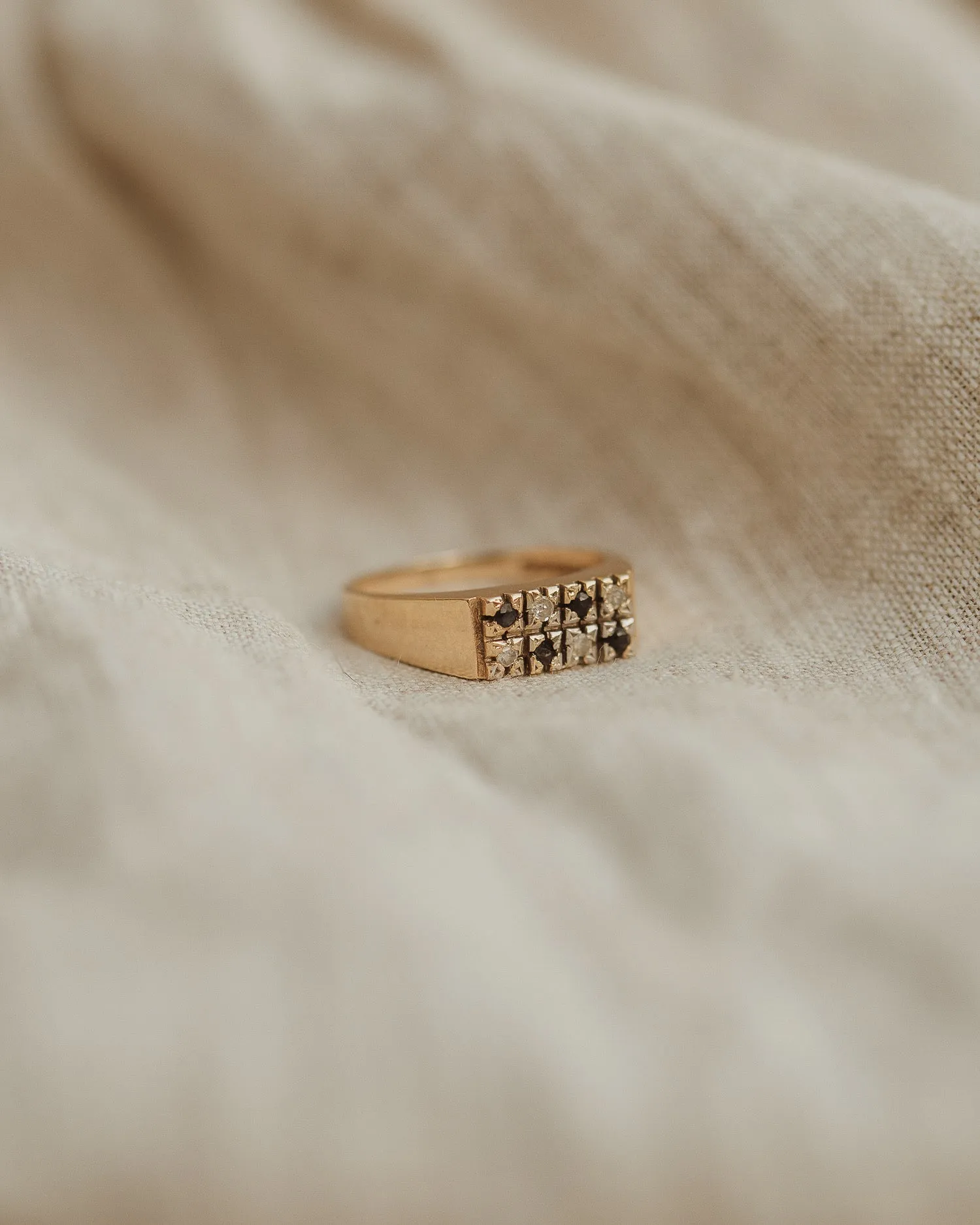 Yvette 1976 9ct Gold Sapphire & Diamond Ring sold by Rock n Rose product image thumbnail 4