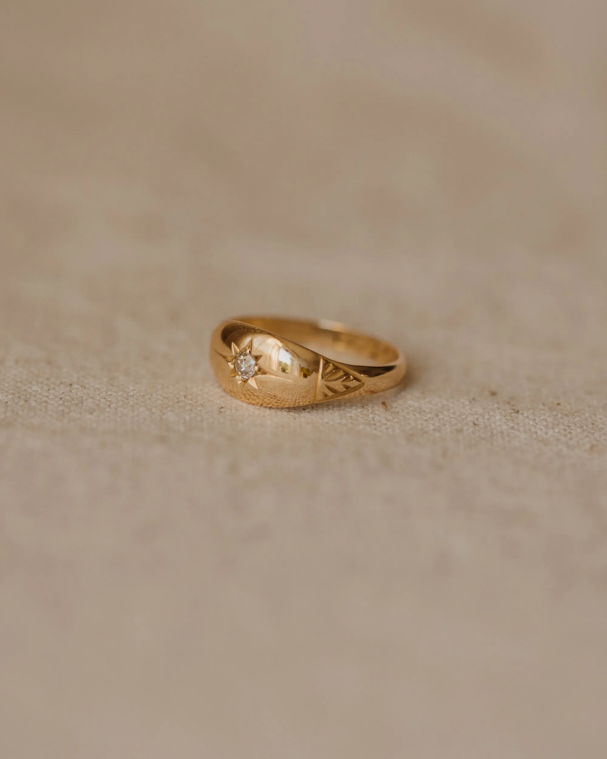 Tillie 1904 Edwardian 18ct Gold Star Set Diamond Ring sold by Rock n Rose product image thumbnail 4