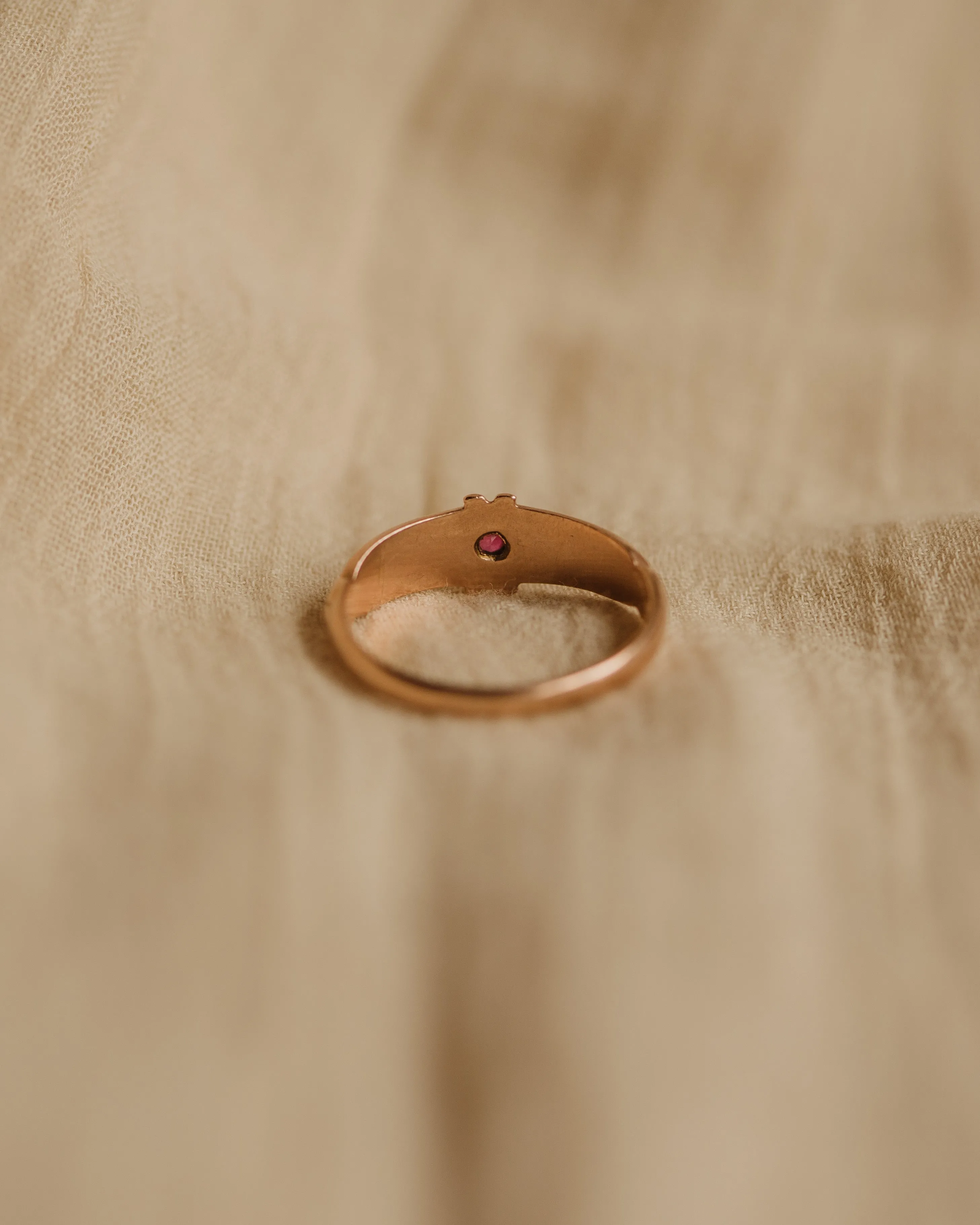 Beryl 1915 9ct Gold Ruby & Diamond Ring sold by Rock n Rose product image thumbnail 4