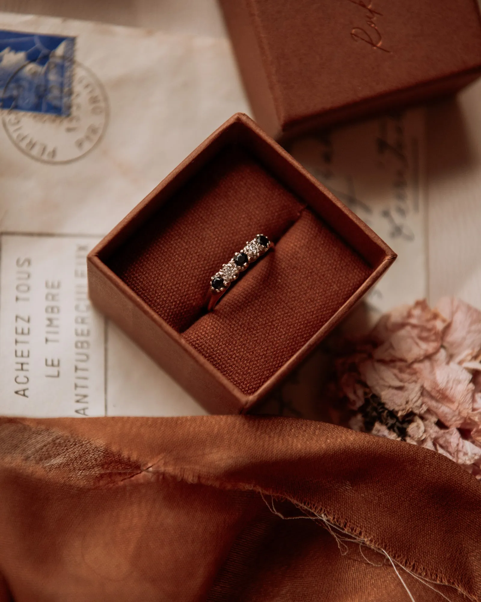 Francine 9ct Gold Sapphire & Diamond Ring sold by Rock n Rose product image thumbnail 3