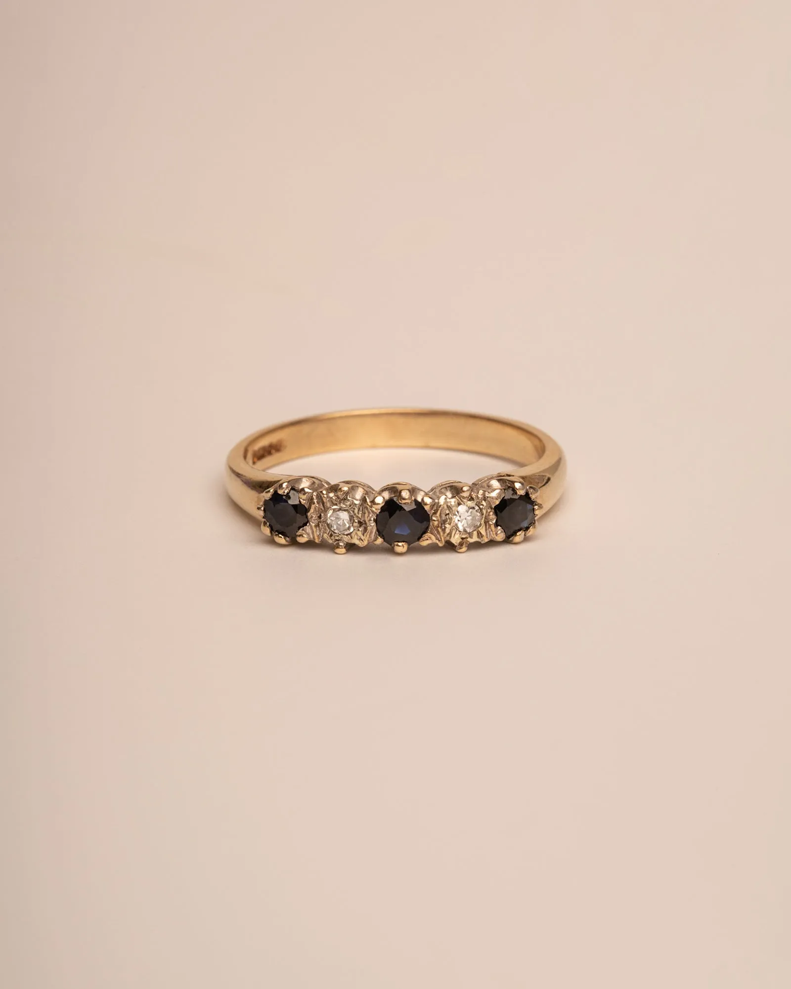 Francine 9ct Gold Sapphire & Diamond Ring sold by Rock n Rose