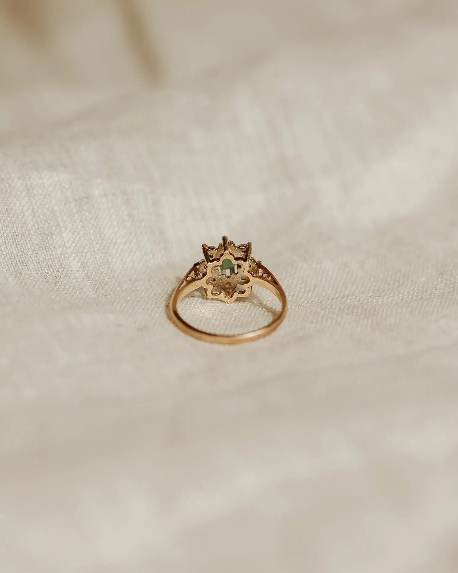 Winifred 9ct Gold Emerald & Diamond Ring sold by Rock n Rose product image thumbnail 4