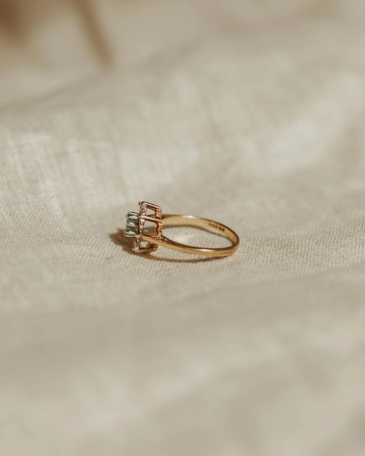 Winifred 9ct Gold Emerald & Diamond Ring sold by Rock n Rose product image thumbnail 5