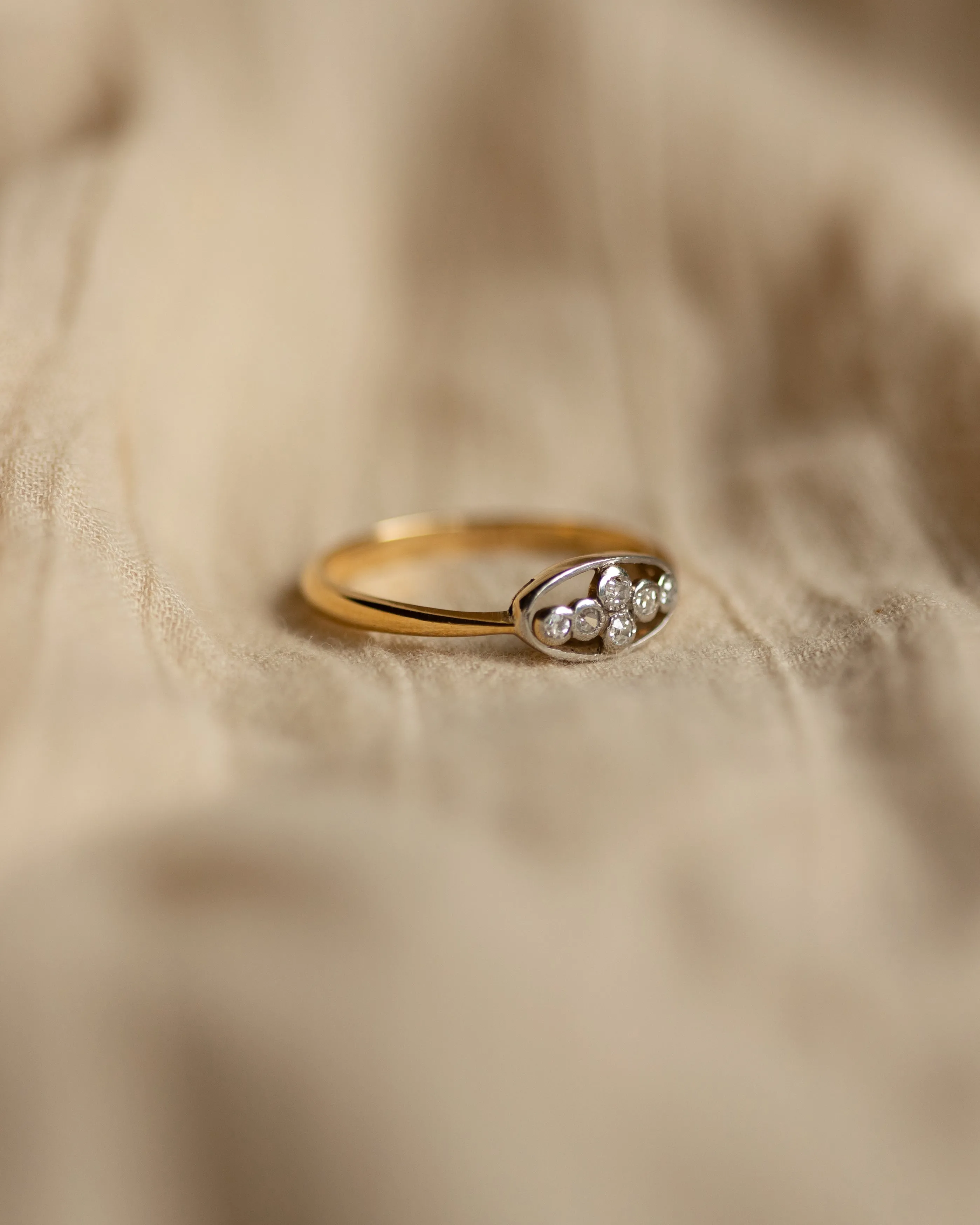 Victoria Antique Art Deco 18ct Gold Diamond Cluster Ring sold by Rock n Rose product image thumbnail 4