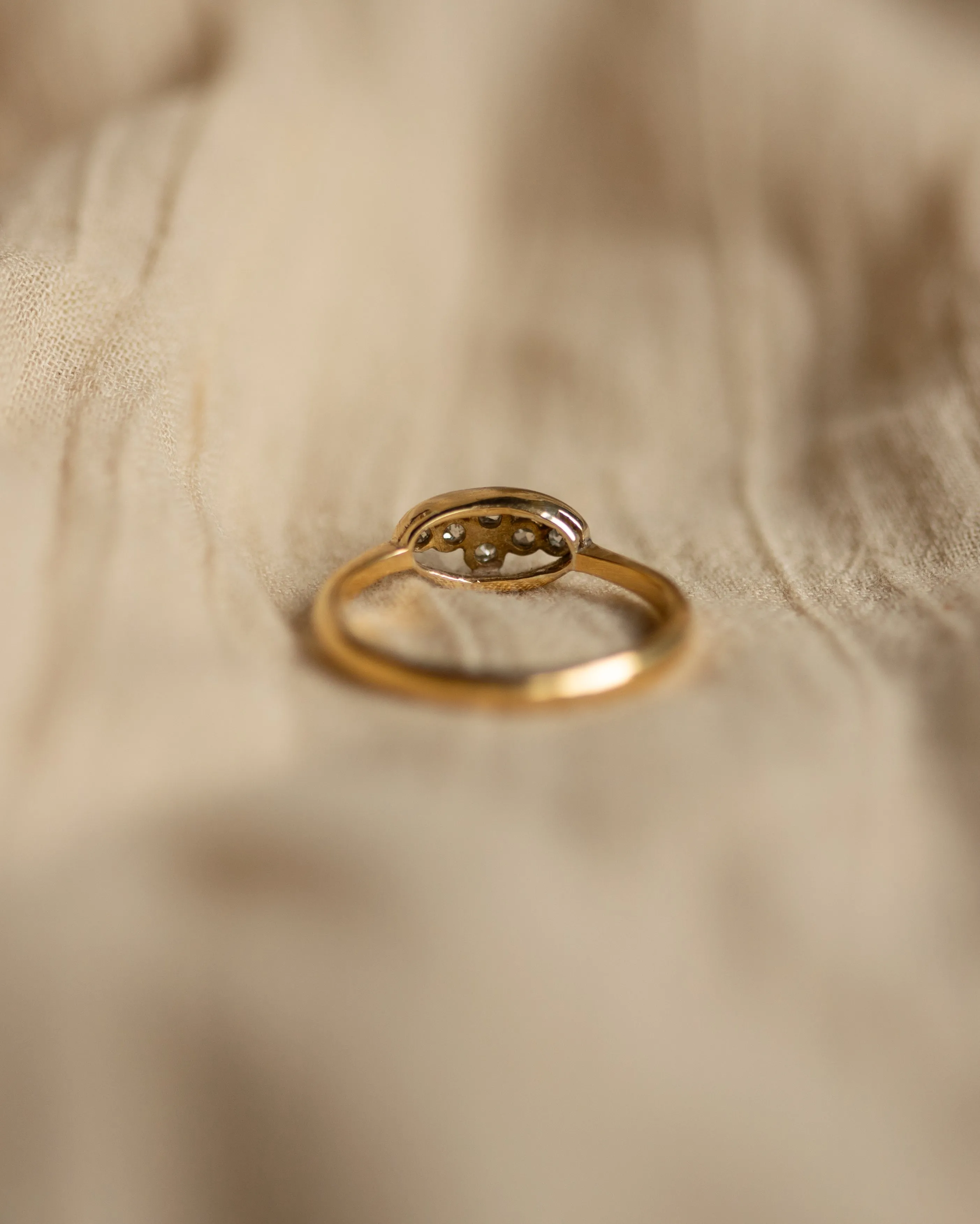 Victoria Antique Art Deco 18ct Gold Diamond Cluster Ring sold by Rock n Rose product image thumbnail 5