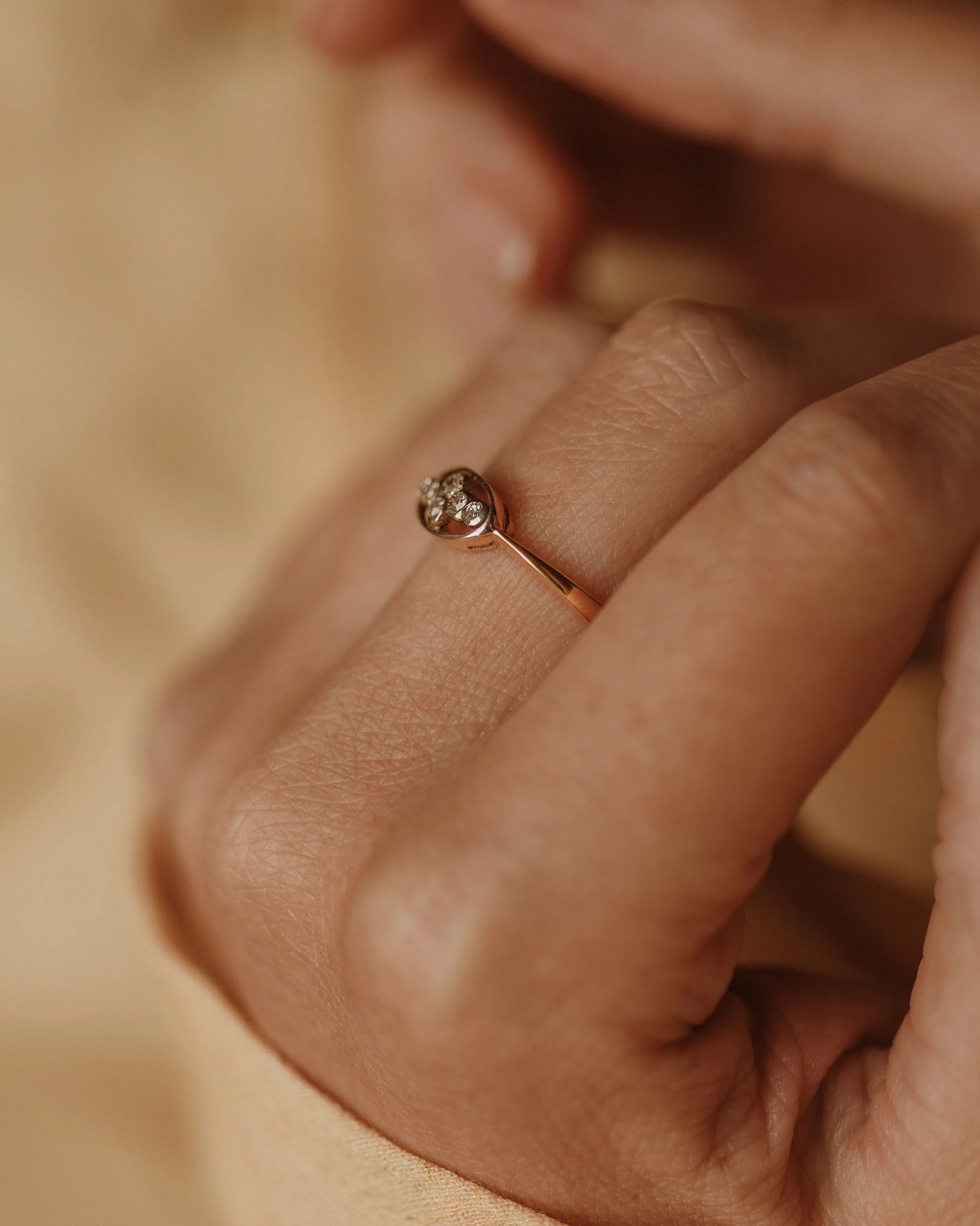 Victoria Antique Art Deco 18ct Gold Diamond Cluster Ring sold by Rock n Rose product image thumbnail 3