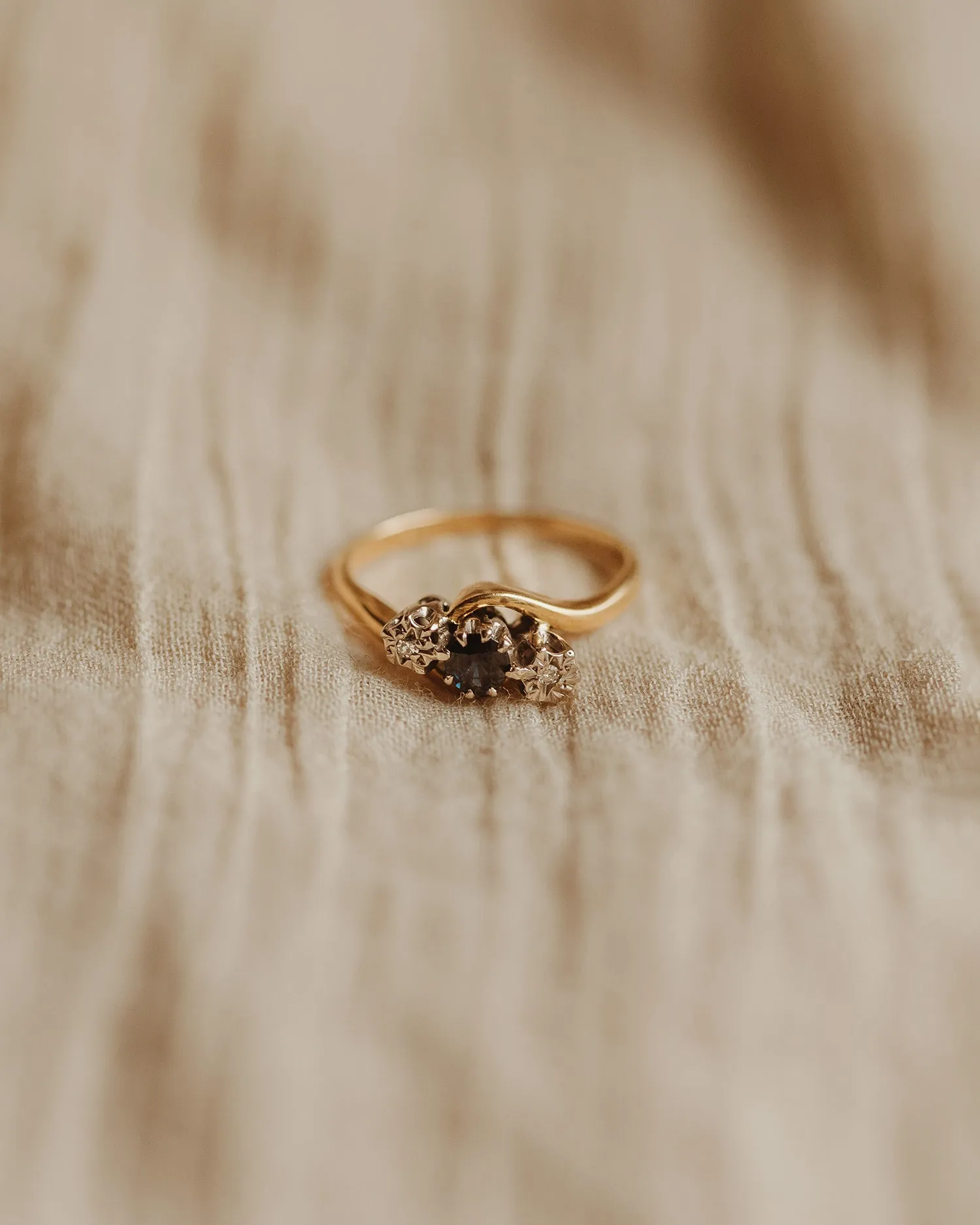 Jean 18ct Gold Sapphire & Diamond Ring sold by Rock n Rose