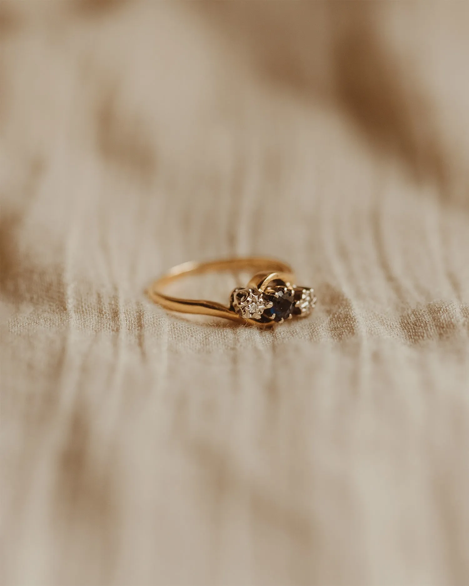 Jean 18ct Gold Sapphire & Diamond Ring sold by Rock n Rose product image thumbnail 3