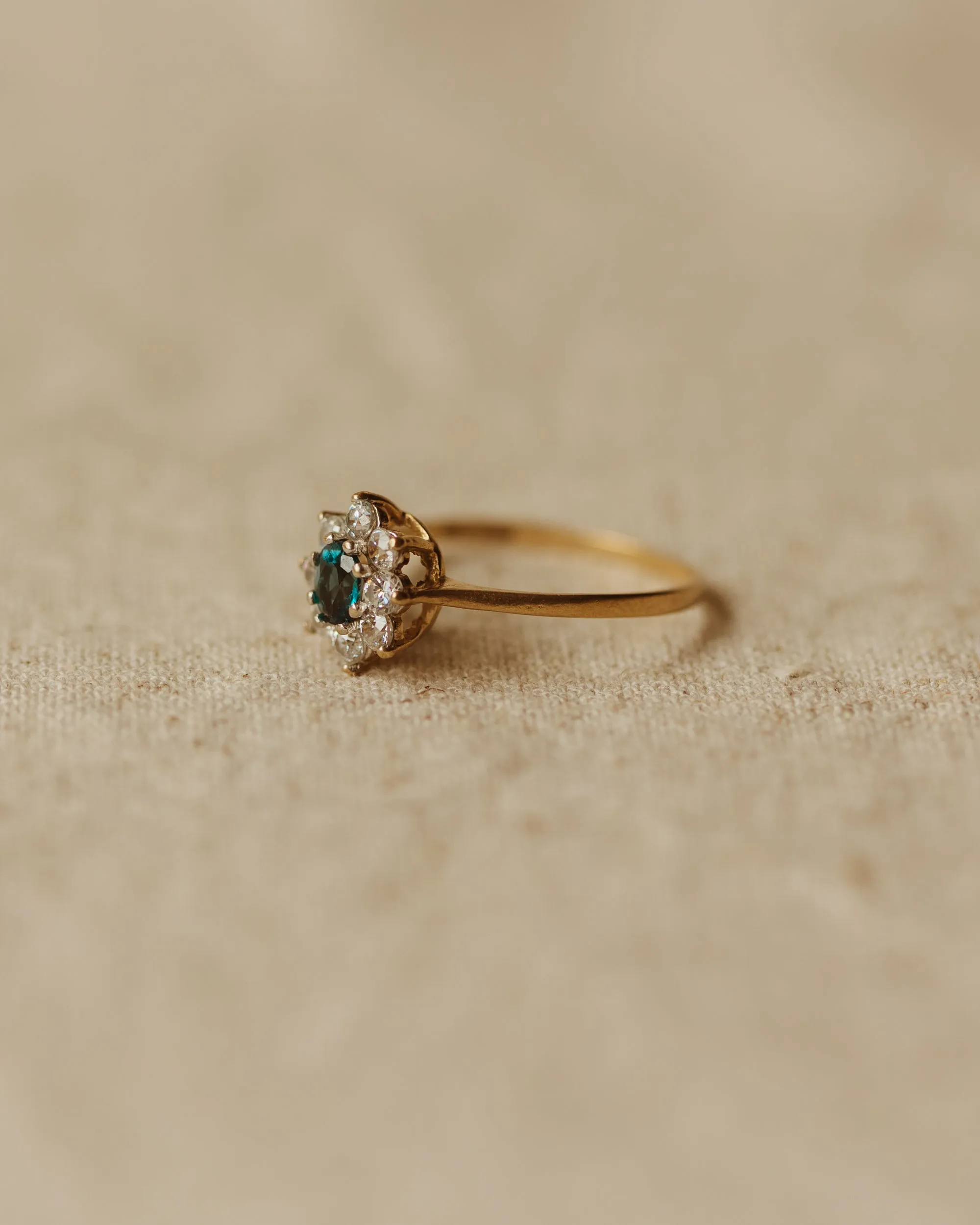 Norma 1979 9ct Gold Blue Topaz Cluster Ring sold by Rock n Rose product image thumbnail 3