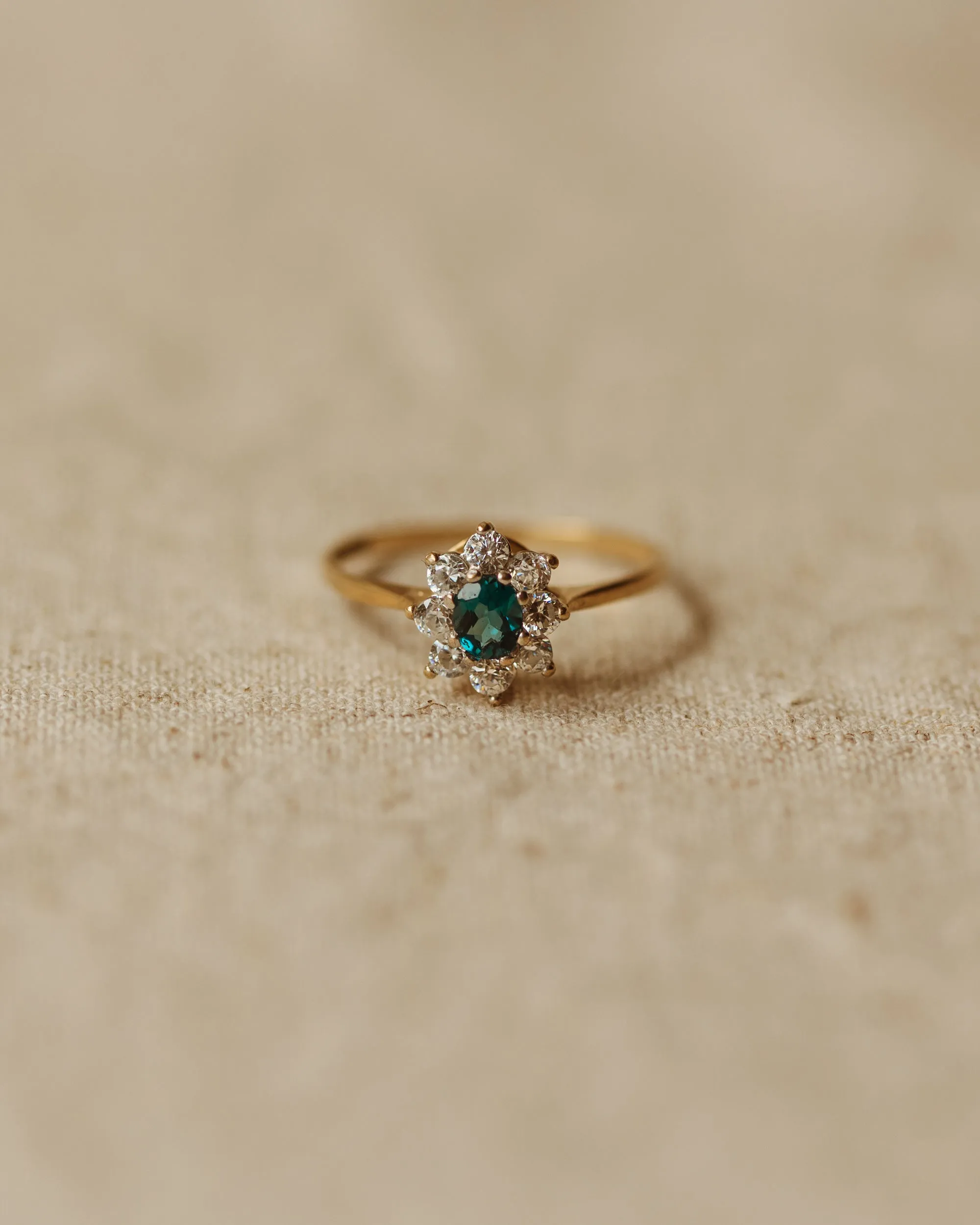 Norma 1979 9ct Gold Blue Topaz Cluster Ring sold by Rock n Rose product image thumbnail 2