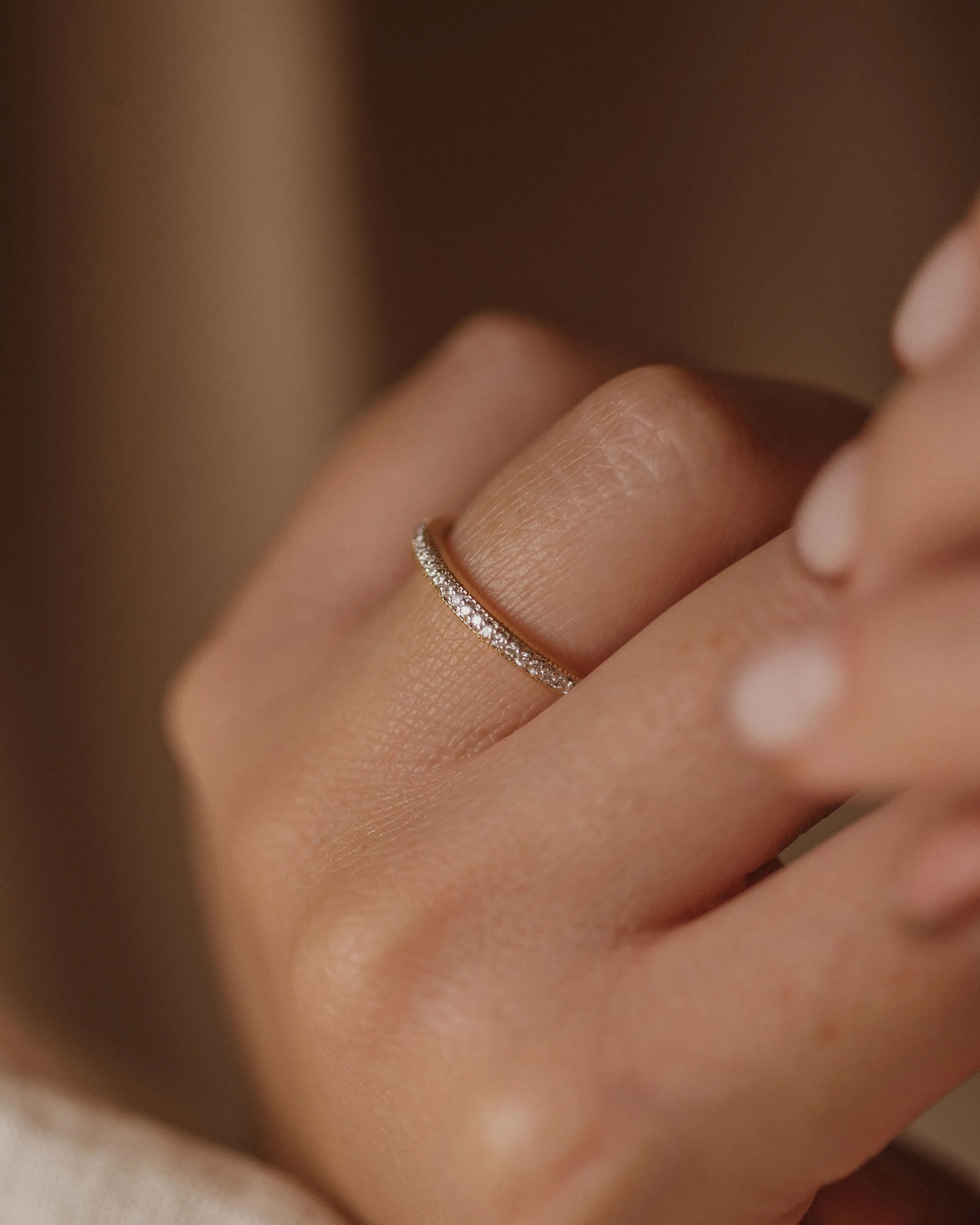 Victoria 18ct Gold Diamond Half Eternity Ring sold by Rock n Rose product image thumbnail 3