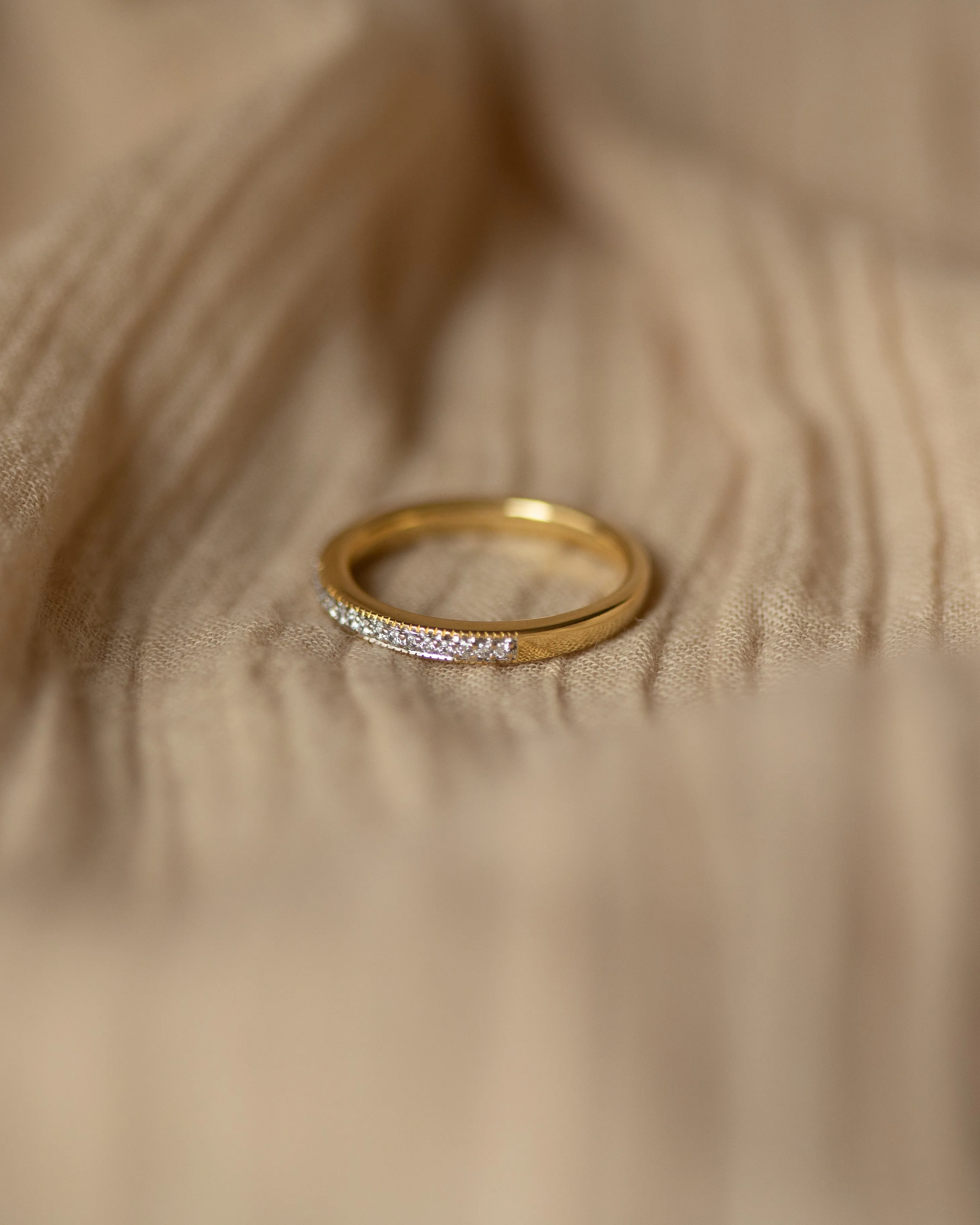 Victoria 18ct Gold Diamond Half Eternity Ring sold by Rock n Rose product image thumbnail 4