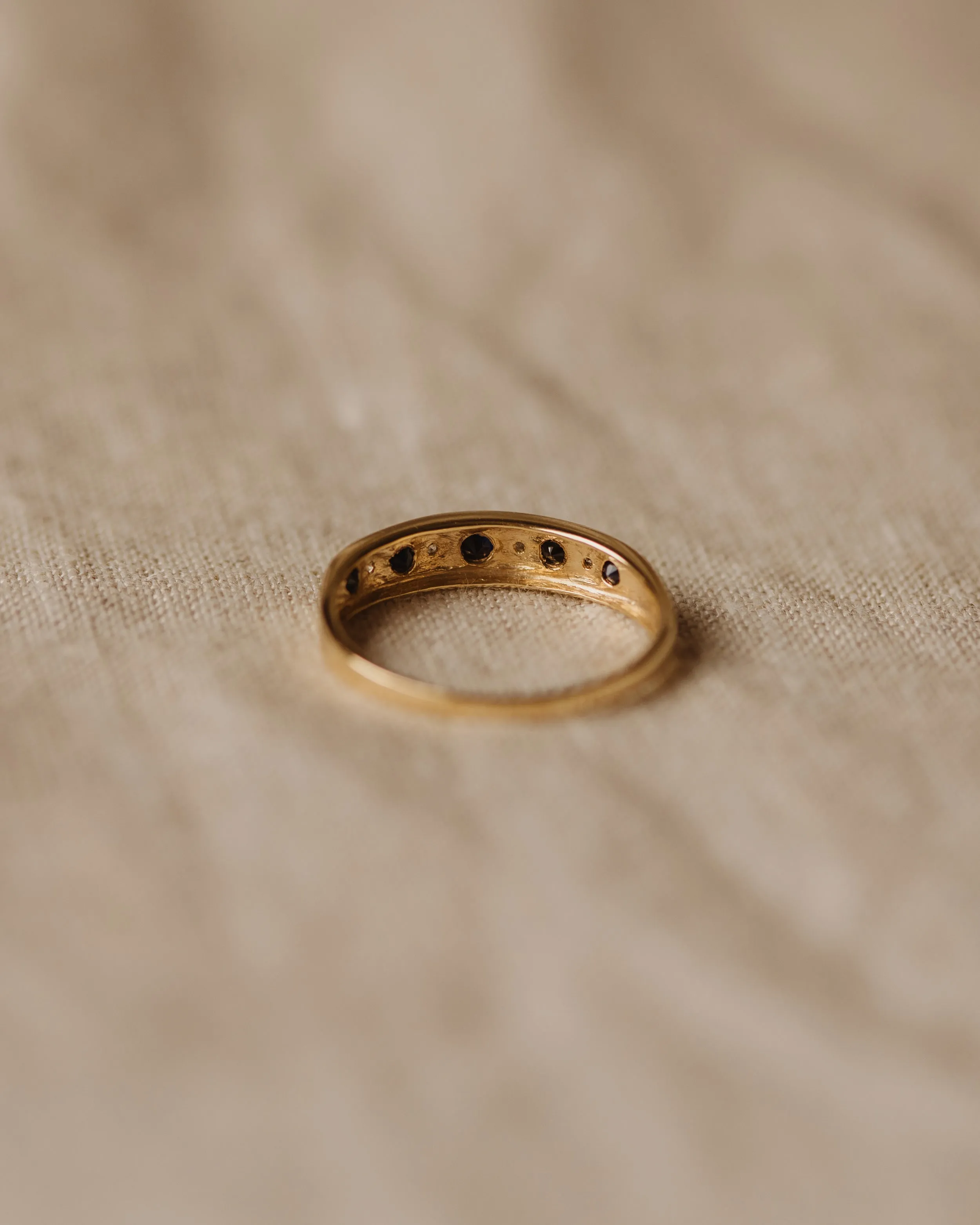 Audra Vintage 9ct Gold Sapphire & Diamond Ring sold by Rock n Rose product image thumbnail 4