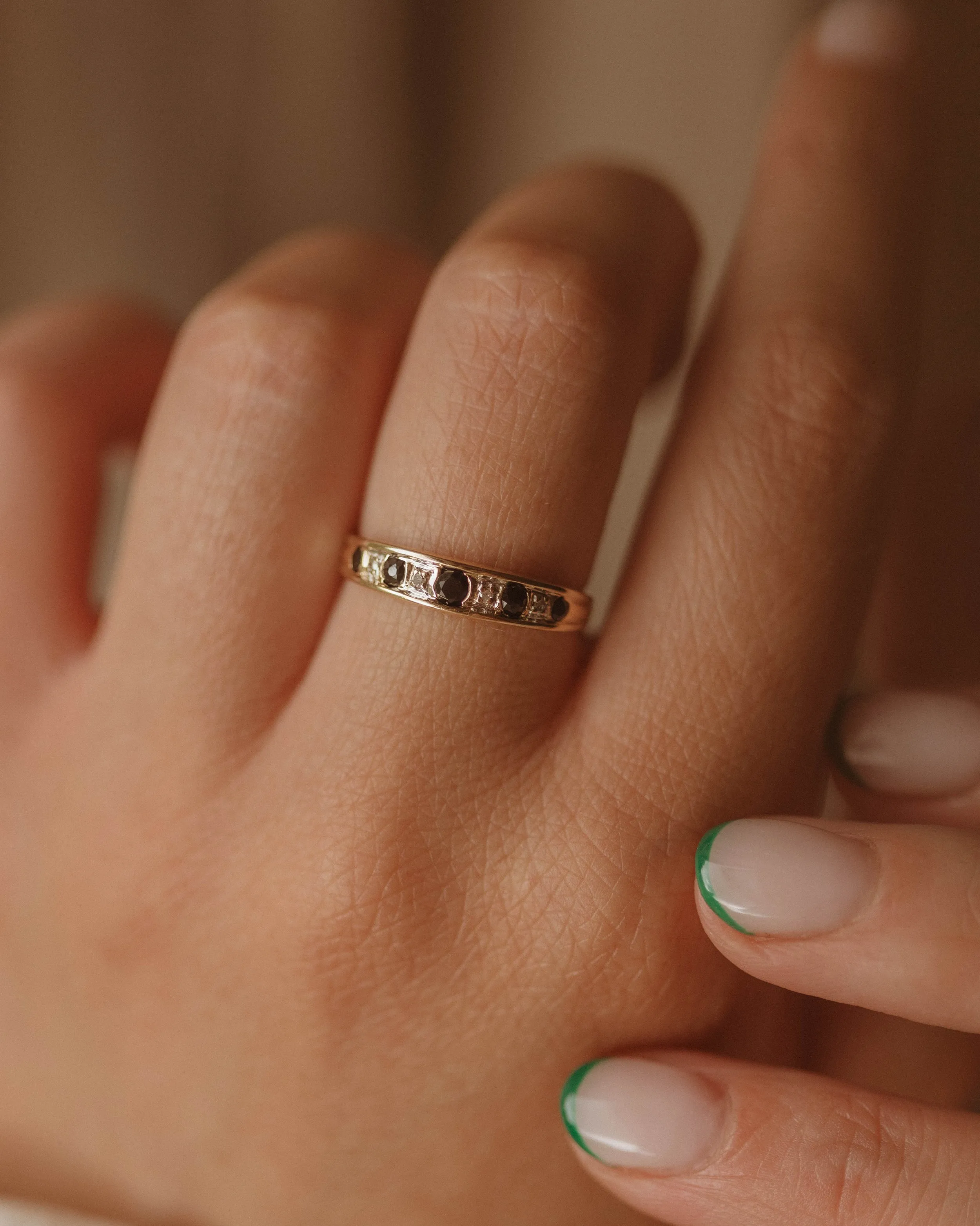 Audra Vintage 9ct Gold Sapphire & Diamond Ring sold by Rock n Rose product image thumbnail 2