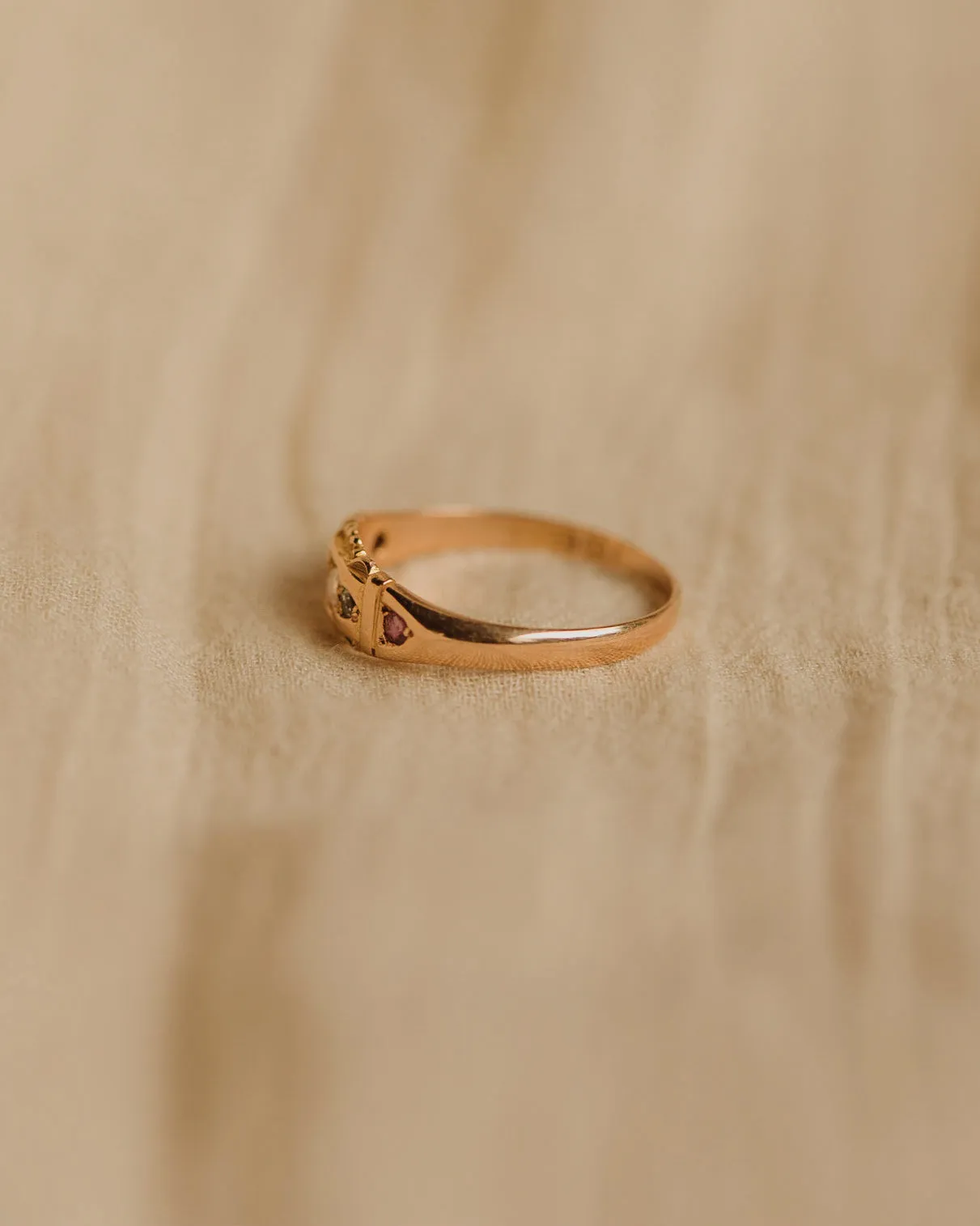 Maude Antique 15ct Gold Ruby & Diamond Ring sold by Rock n Rose product image thumbnail 5