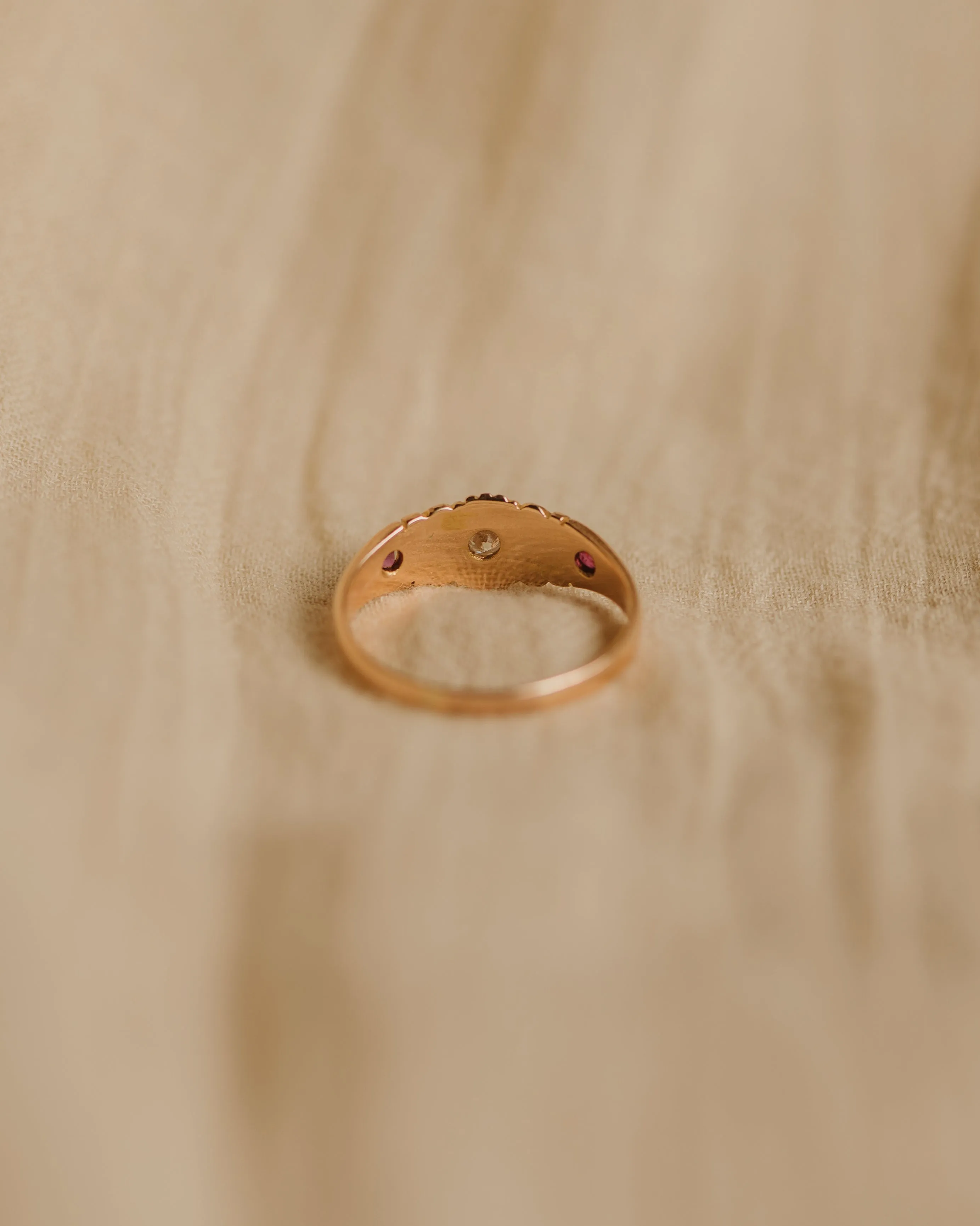 Maude Antique 15ct Gold Ruby & Diamond Ring sold by Rock n Rose product image thumbnail 4