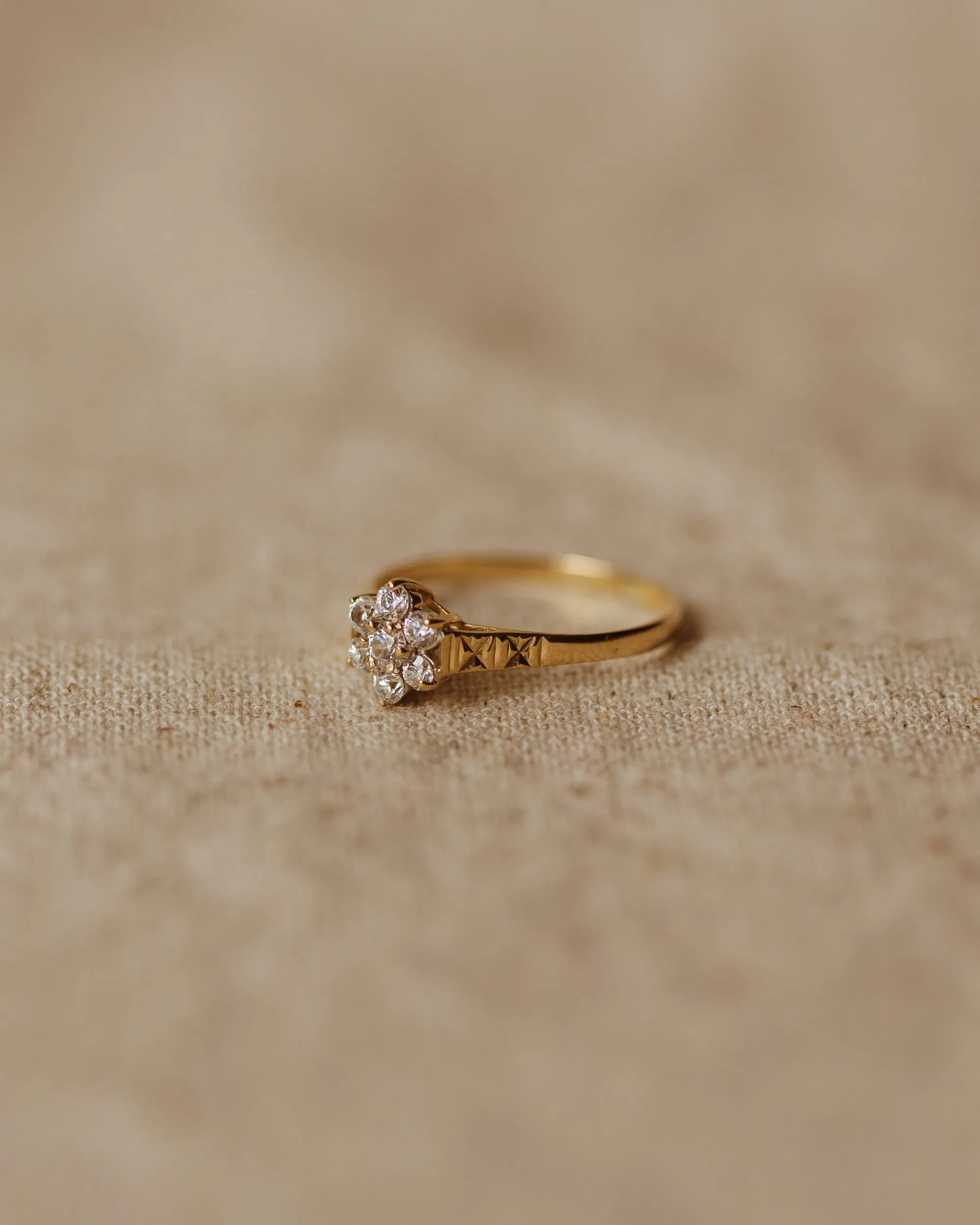 Sylvia 1990 9ct Gold CZ Cluster Ring sold by Rock n Rose product image thumbnail 5