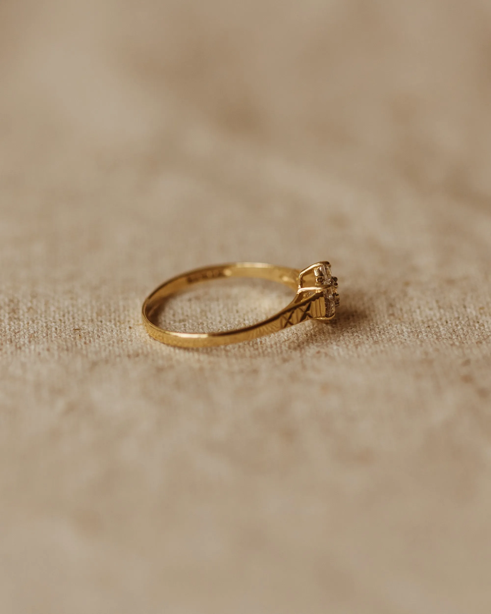 Sylvia 1990 9ct Gold CZ Cluster Ring sold by Rock n Rose product image thumbnail 3