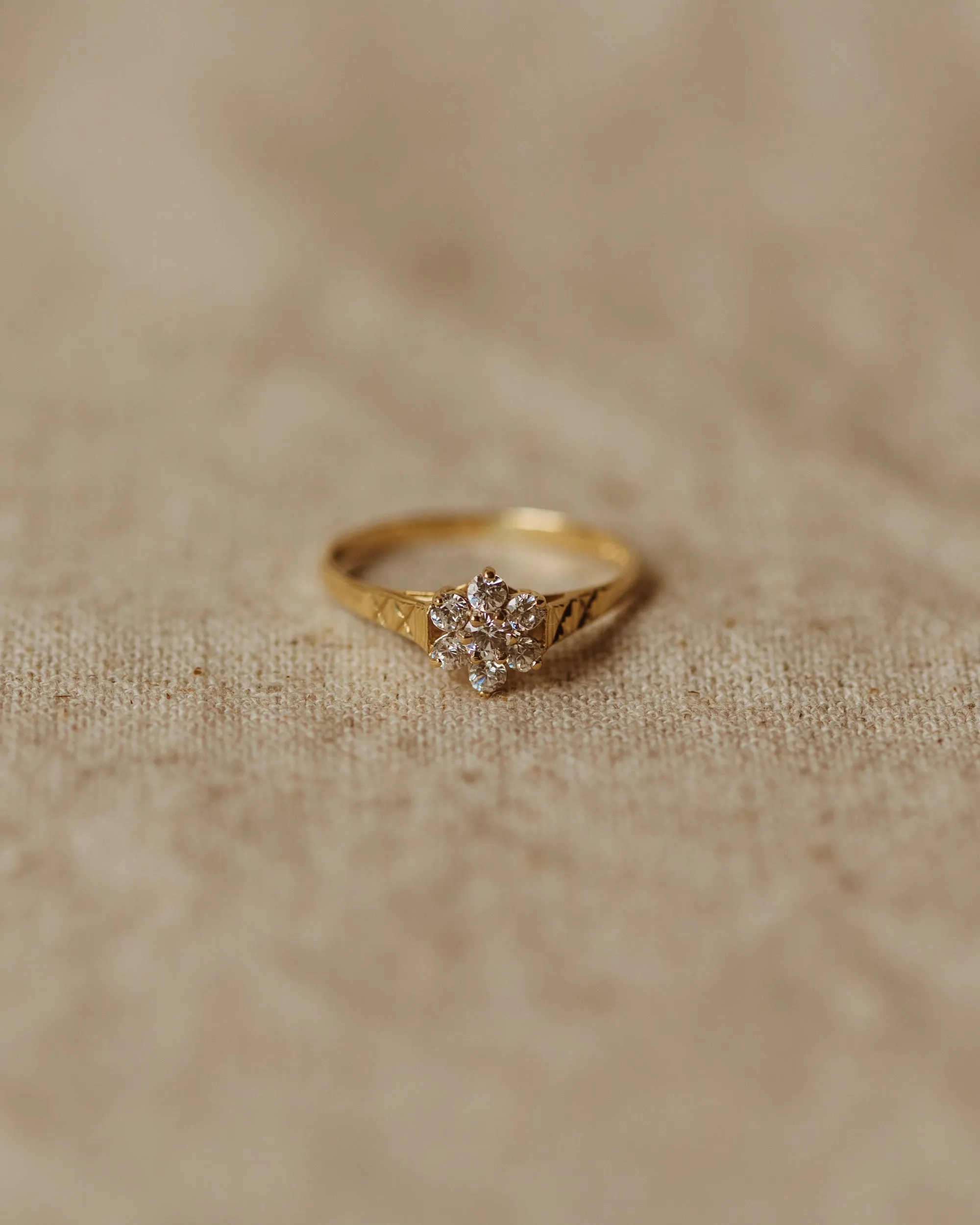 Sylvia 1990 9ct Gold CZ Cluster Ring sold by Rock n Rose product image thumbnail 2