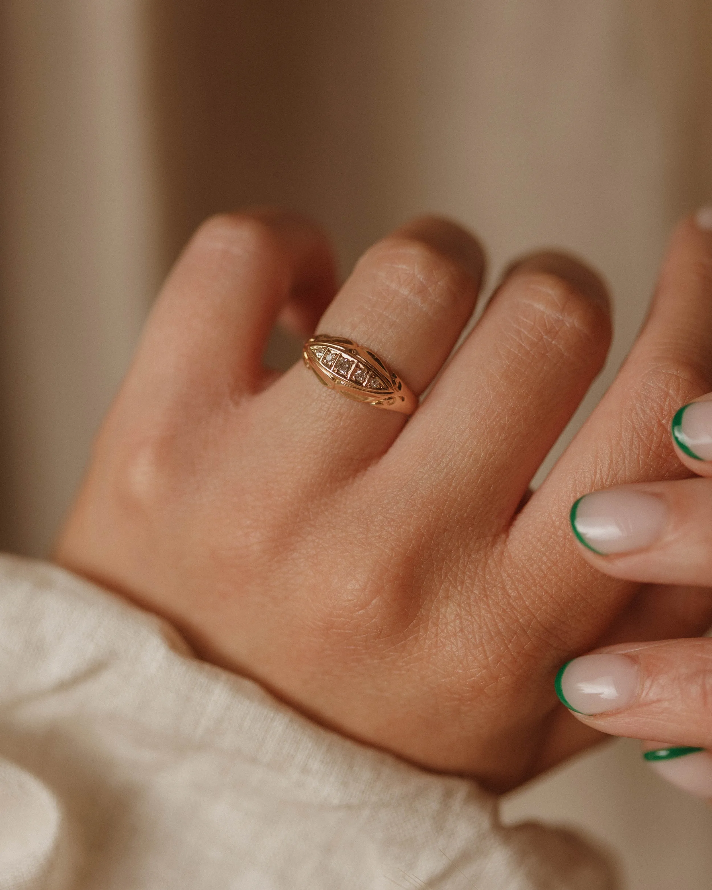 Alma 1916 18ct Gold Antique Diamond Ring sold by Rock n Rose product image thumbnail 3